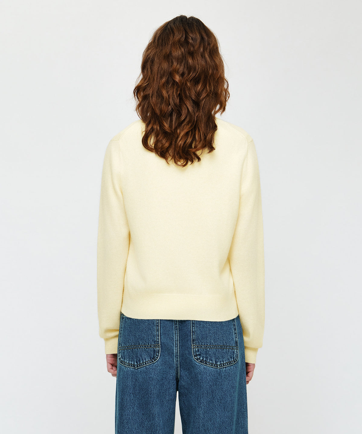 W SMALL CLASSIC LOGO ROUND NECK CARDIGAN SET UP