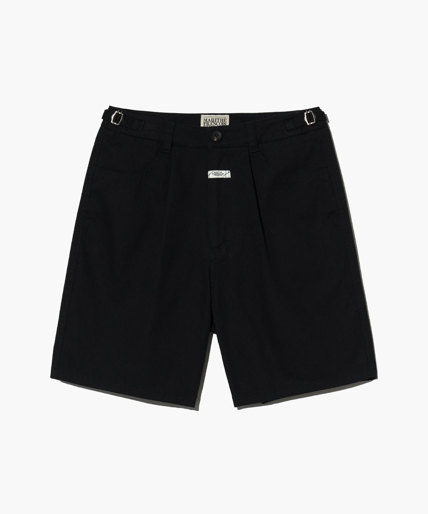 W ONE TUCK COTTON BERMUDA PANTS