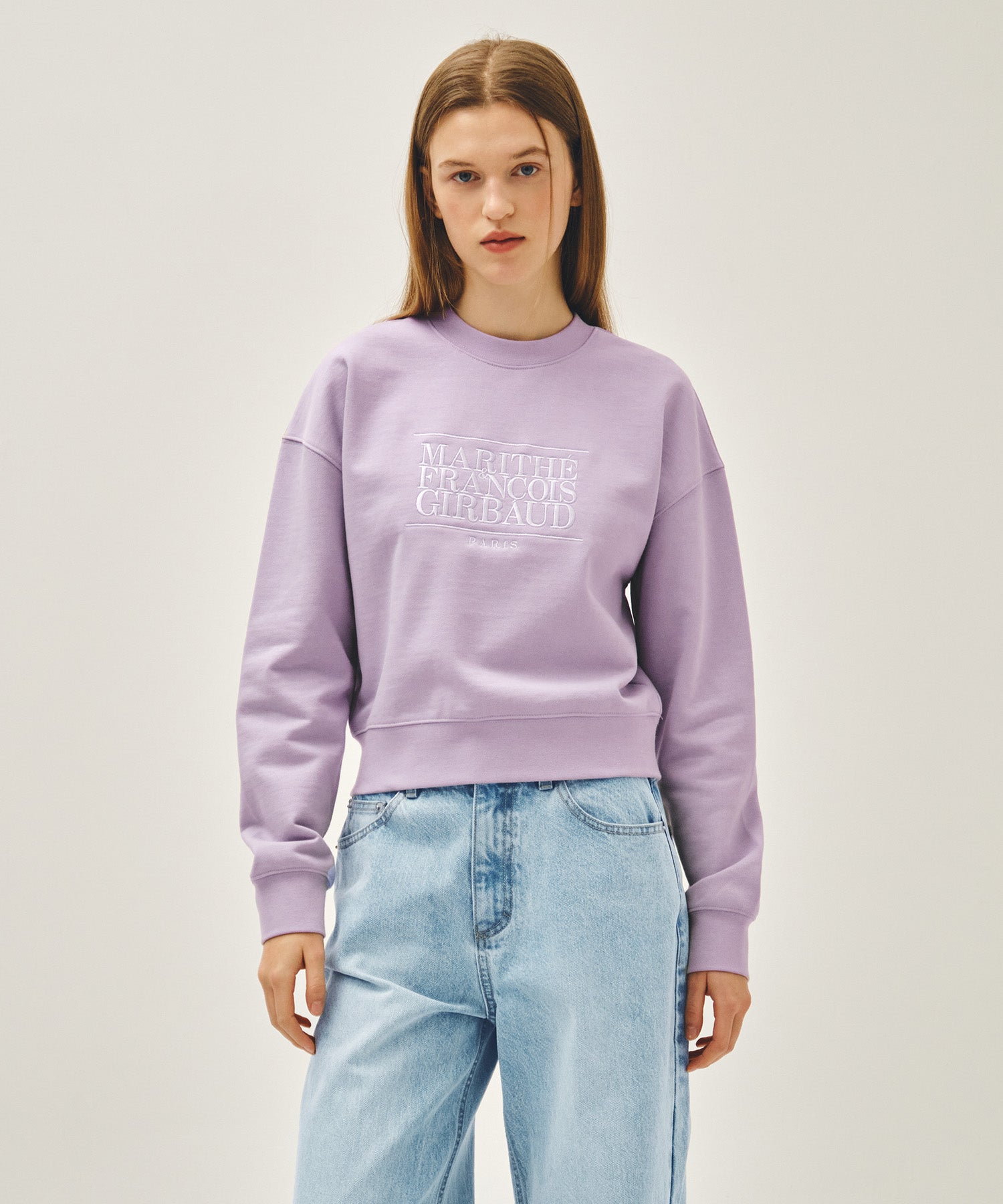 W CLASSIC LOGO CROP SWEATSHIRT