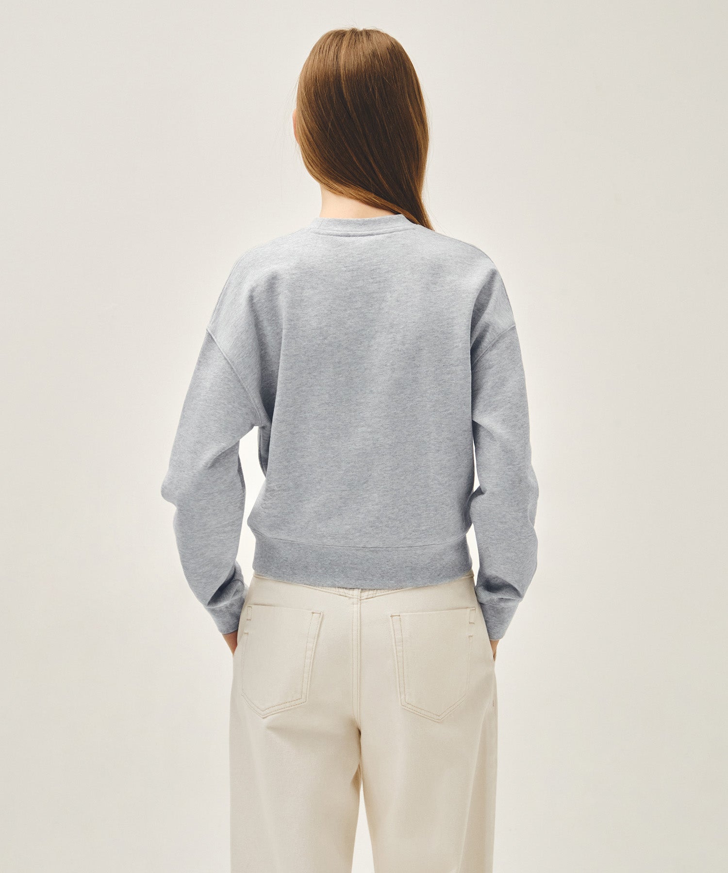 W CLASSIC LOGO CROP SWEATSHIRT