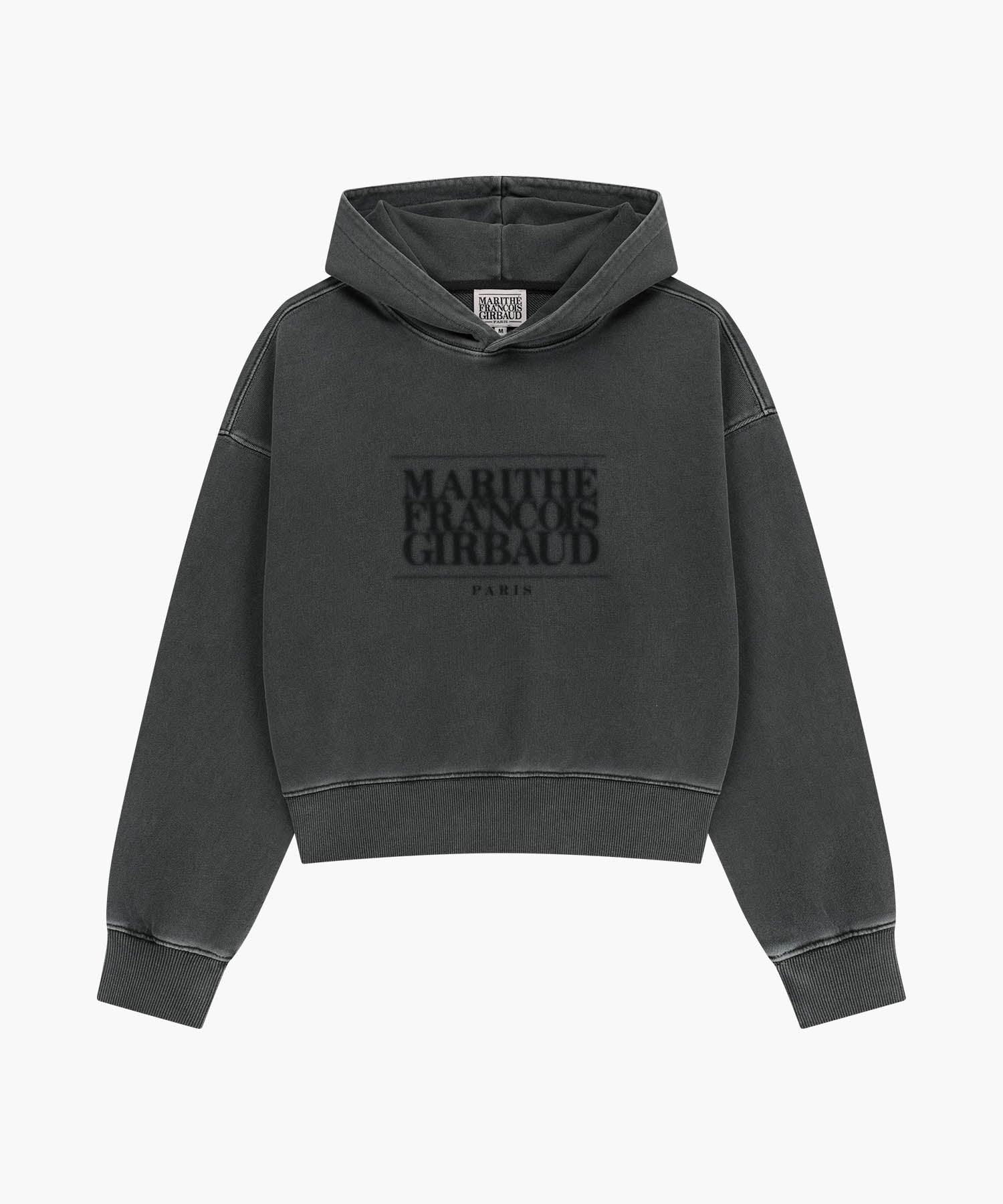 W SHADOW CLASSIC LOGO DYEING CROP HOODIE