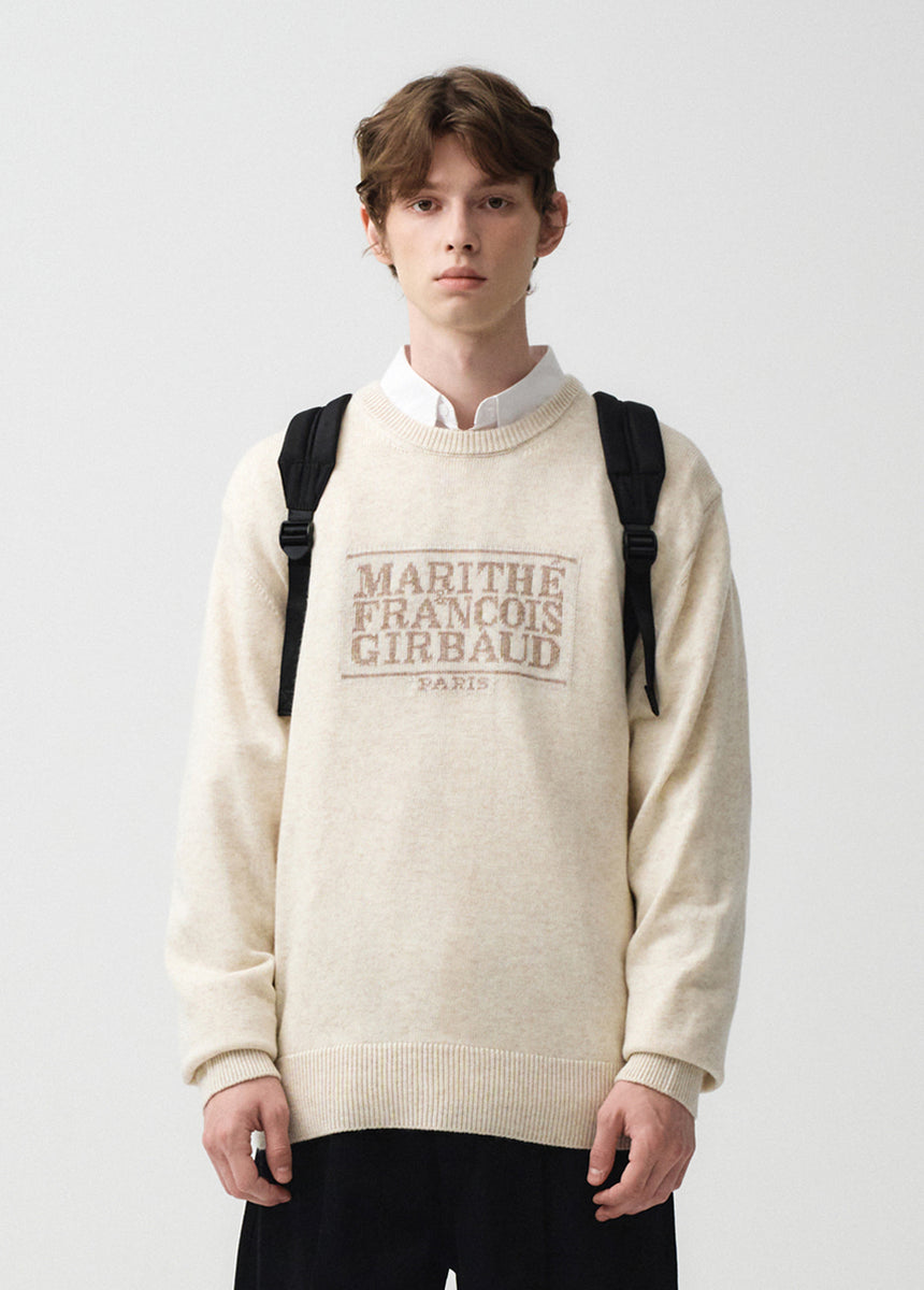 25SS人気男女兼用【MARITHE】CLASSIC LOGO KNIT PULLOVER★3色 CLASSIC LOGO KNIT PULLOVER