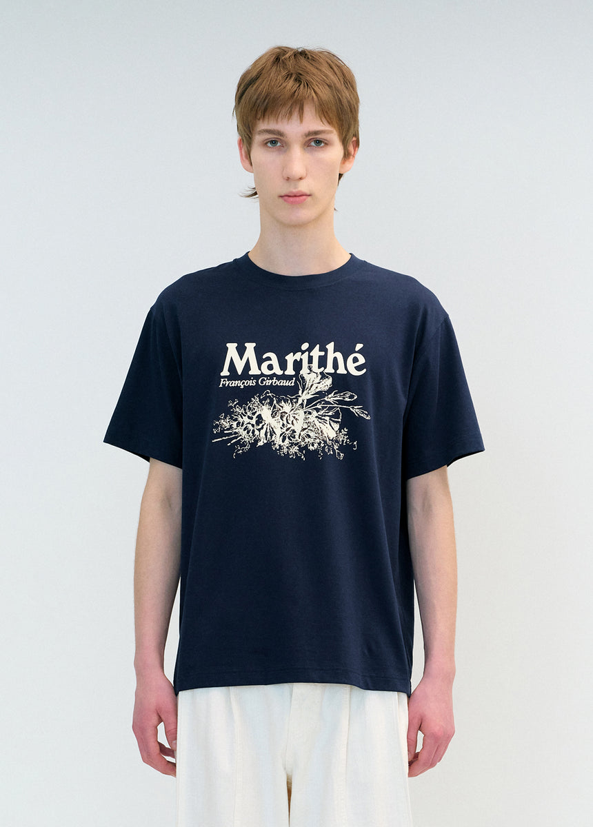 ★Marithe + Francois Girbaud★ FLOWER TEE white MFG44UTS142W Marithé François Girbaud W Classic Logo Crop T-Shirt White