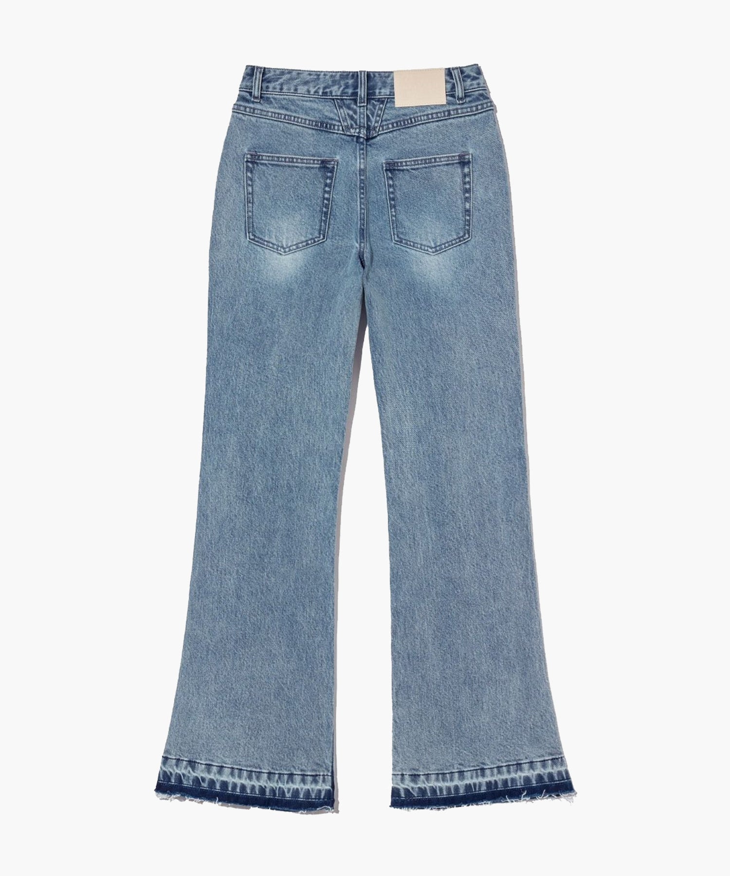 W MID-WAIST FLARED DENIM PANTS