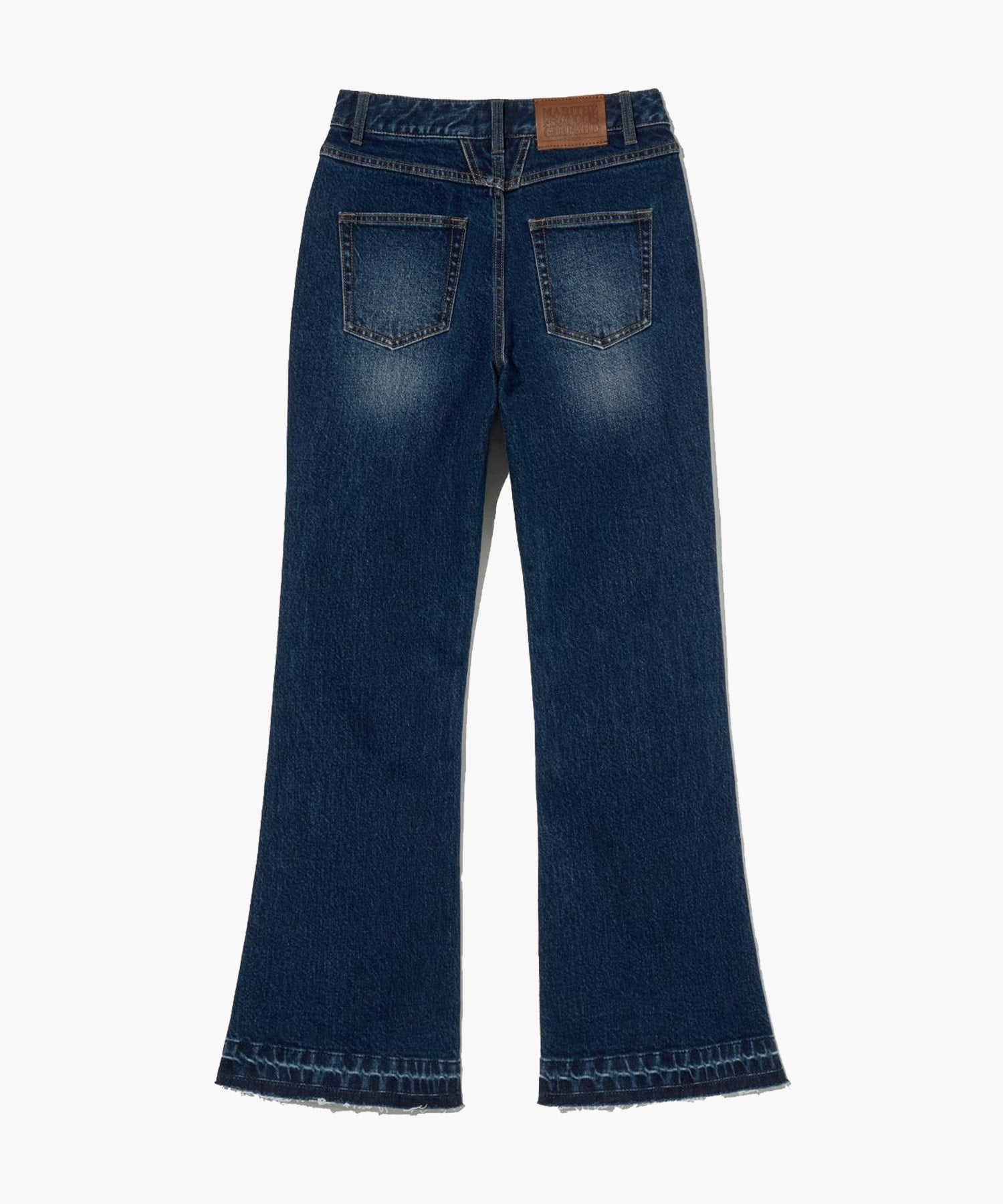W MID-WAIST FLARED DENIM PANTS