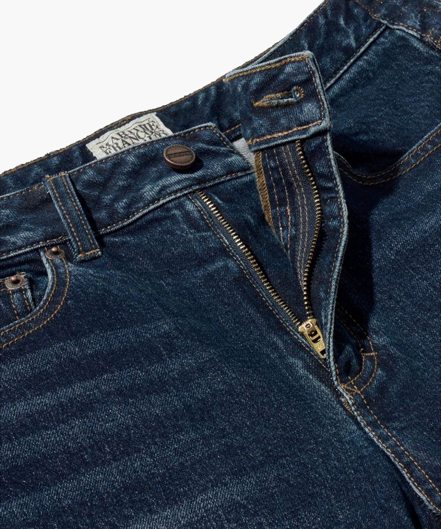 W MID-WAIST FLARED DENIM PANTS