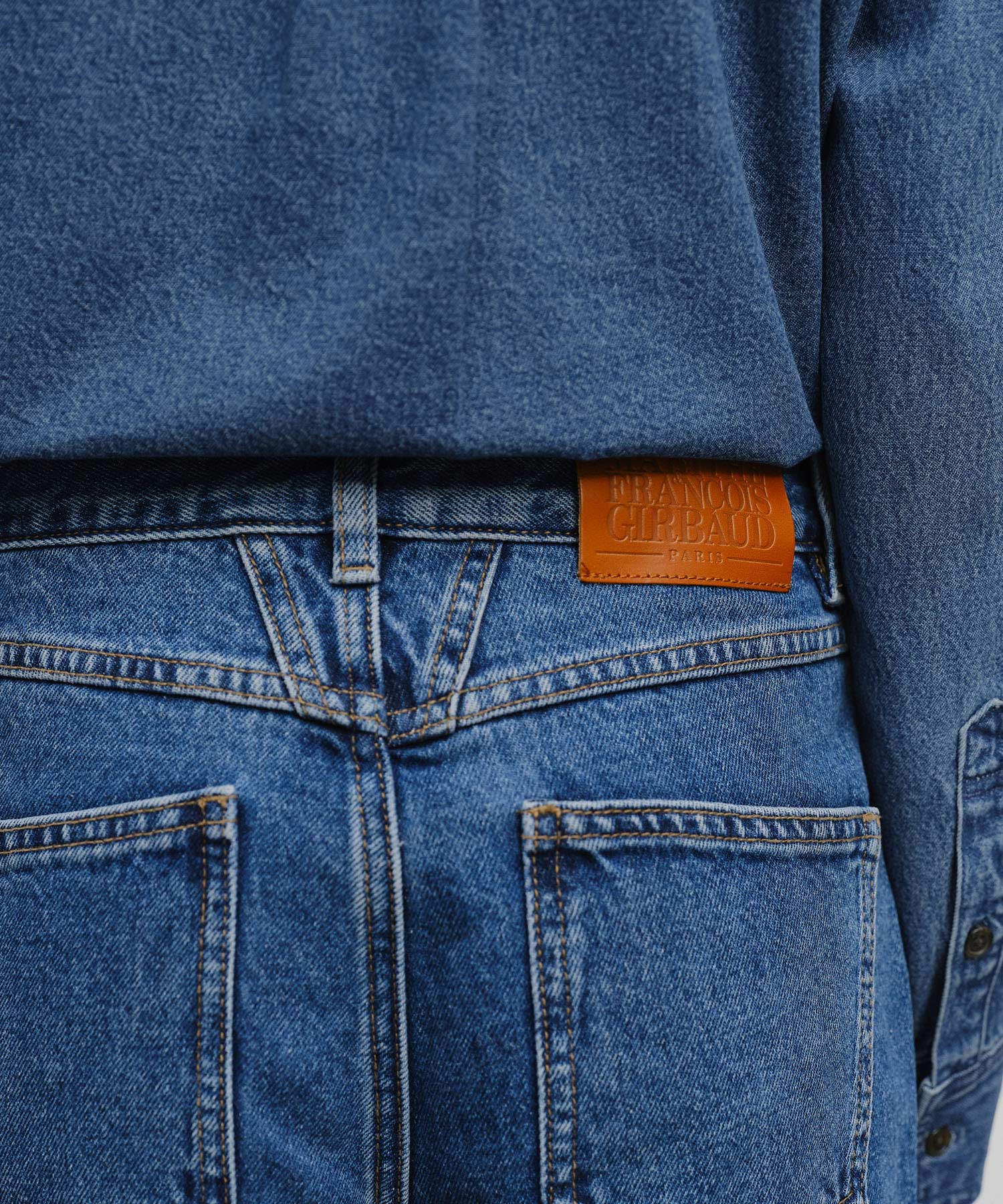 W SLIM STRAIGHT DENIM PANTS