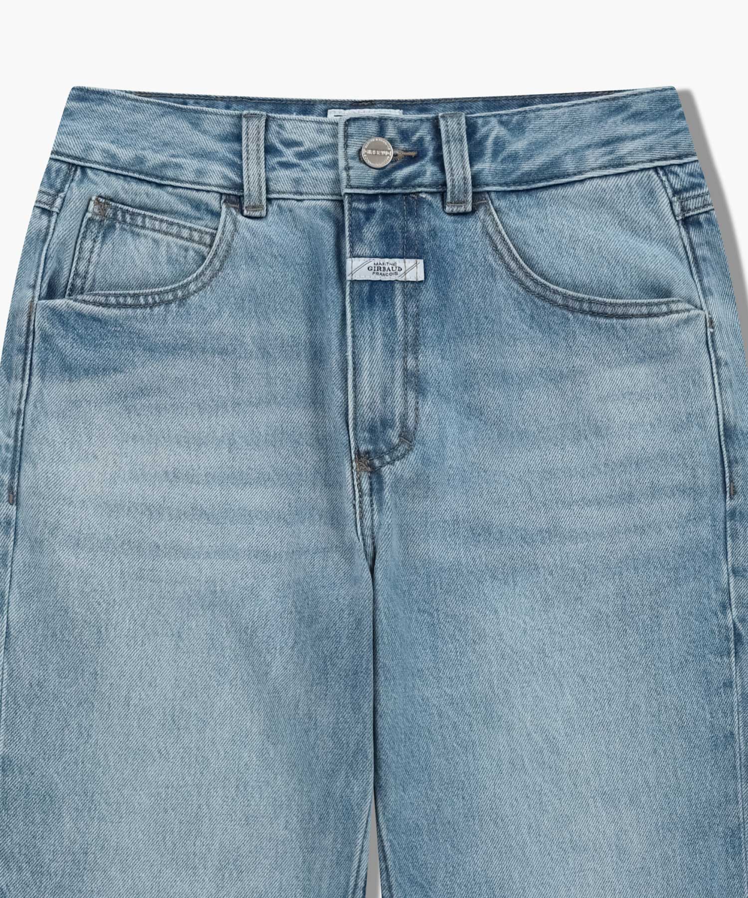 W SLIM STRAIGHT DENIM PANTS