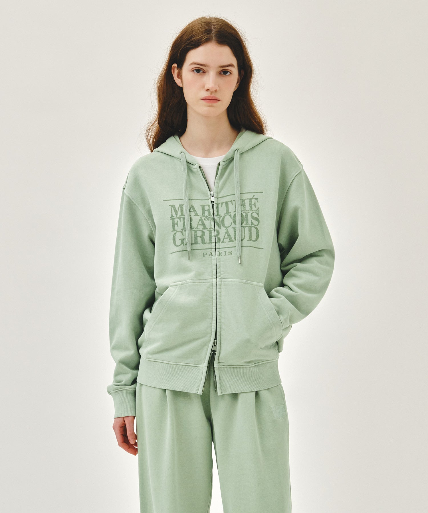 CLASSIC LOGO DYEING HOODIE ZIPUP
