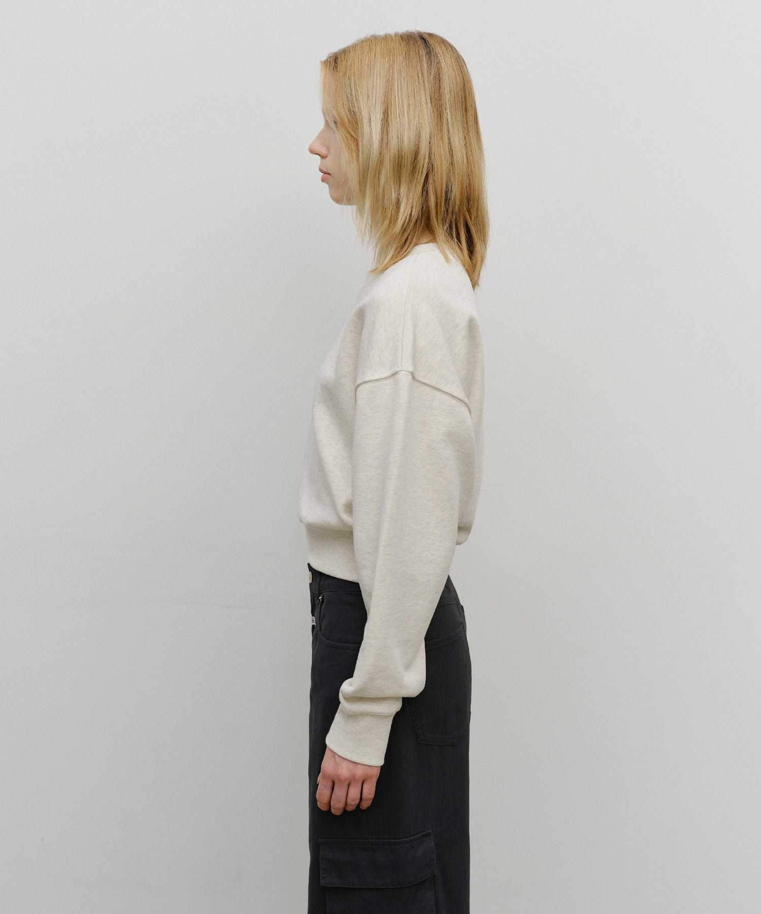 W SMALL CLASSIC LOGO CROP SWEATSHIRT