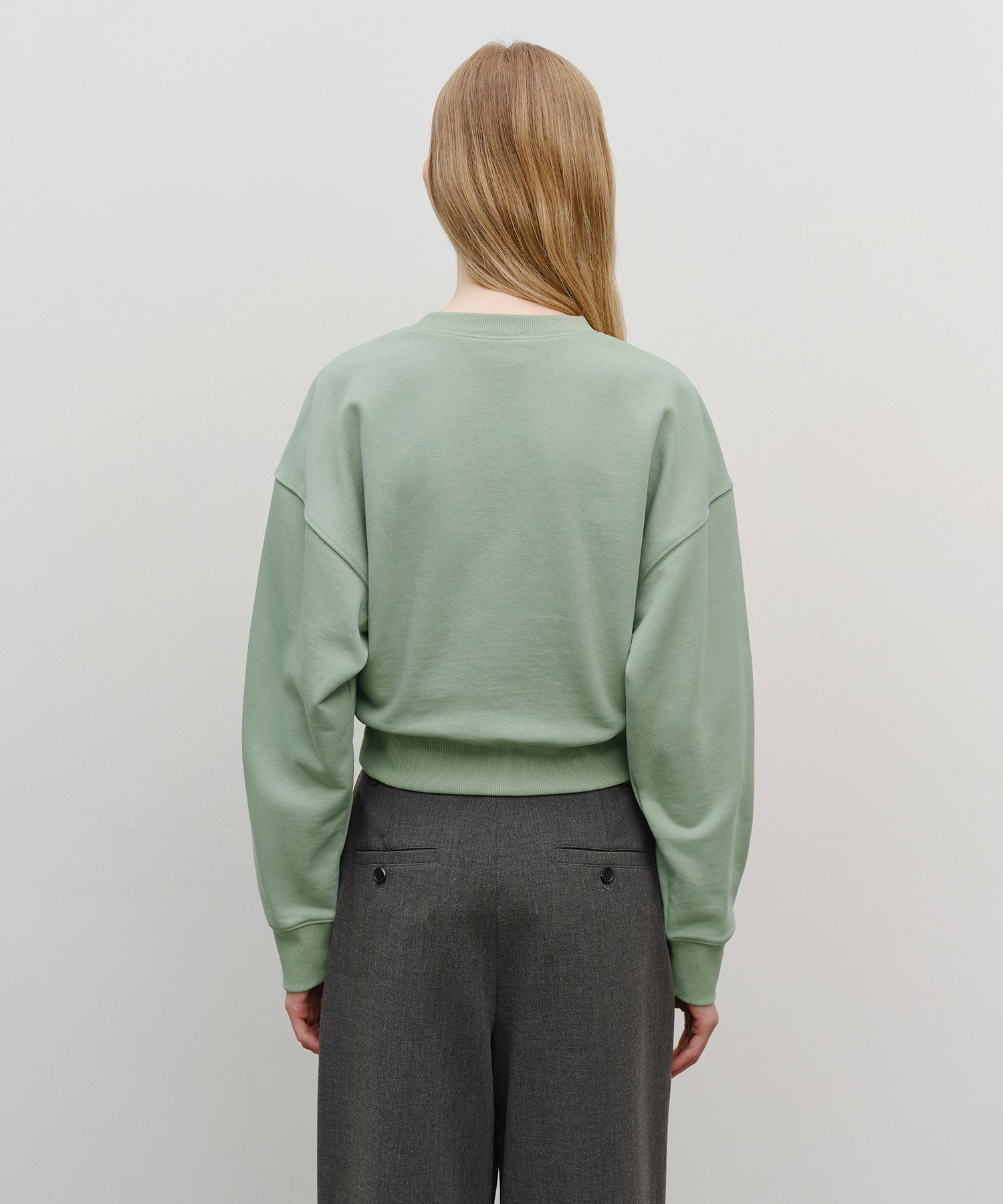 W SMALL CLASSIC LOGO CROP SWEATSHIRT