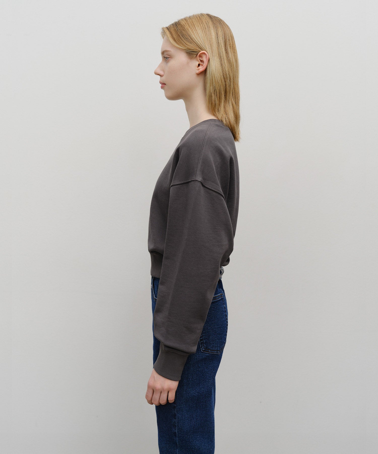 W SMALL CLASSIC LOGO CROP SWEATSHIRT