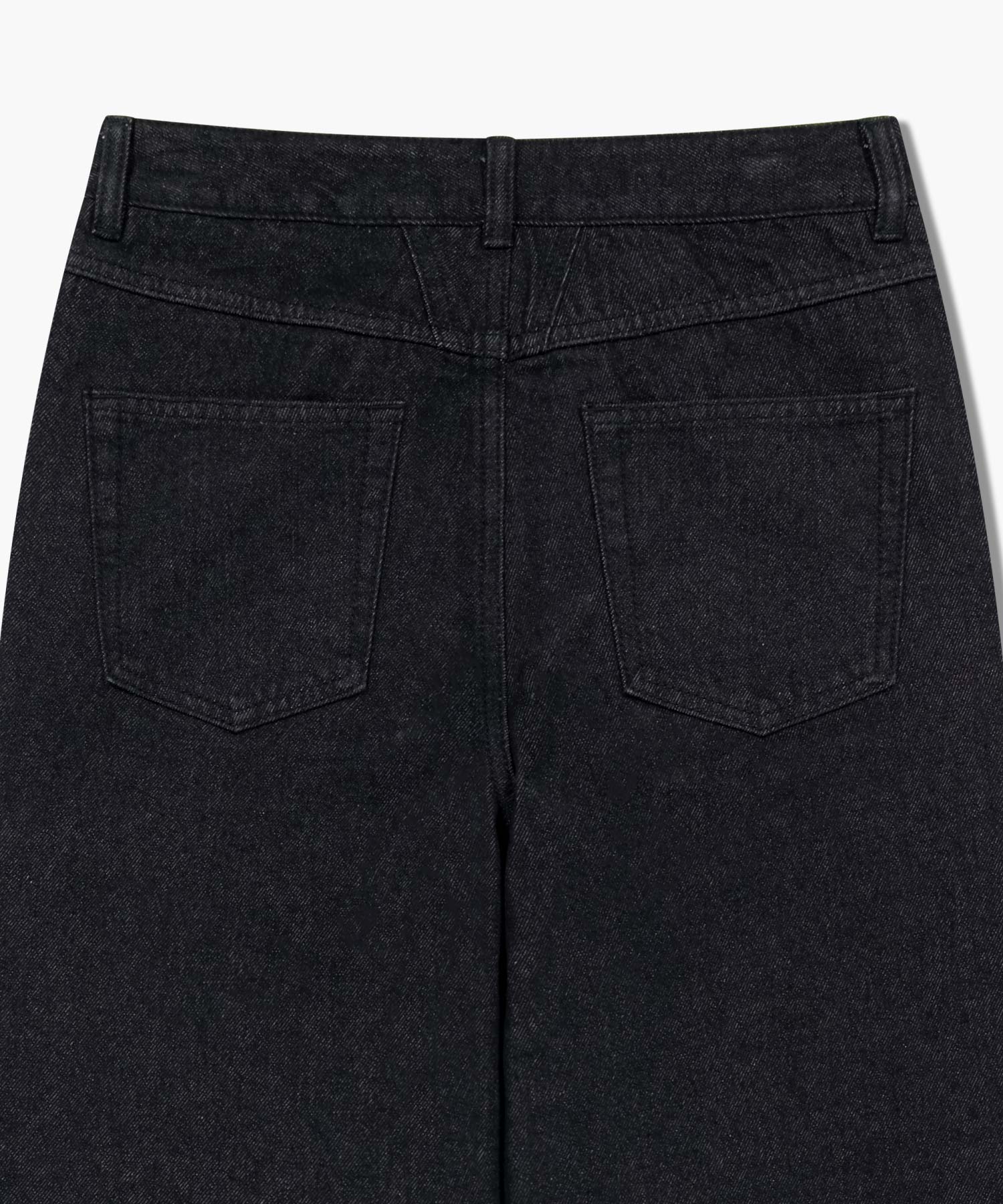 W STRAIGHT FIT RAW DENIM PANTS