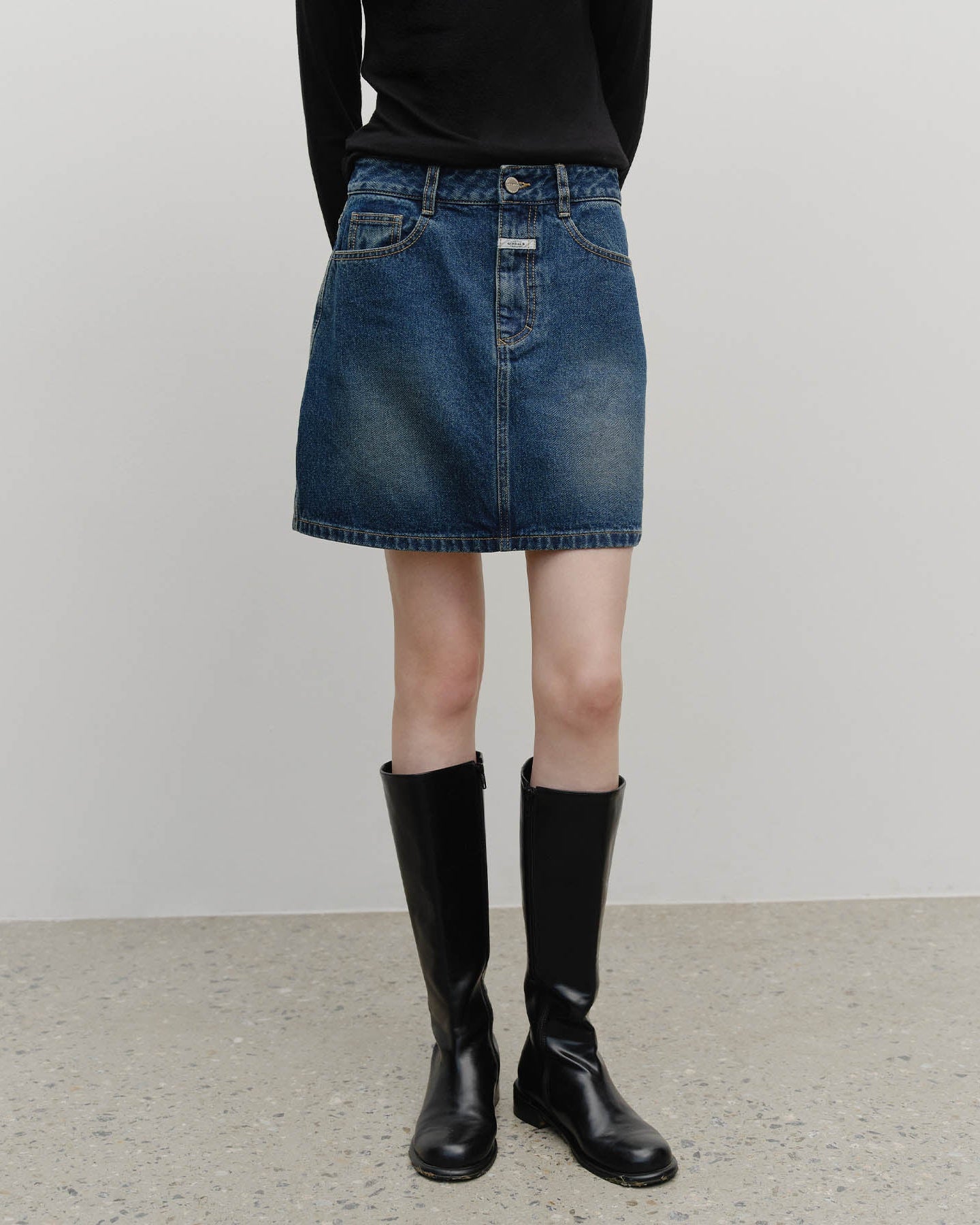 W DENIM MINI SKIRT