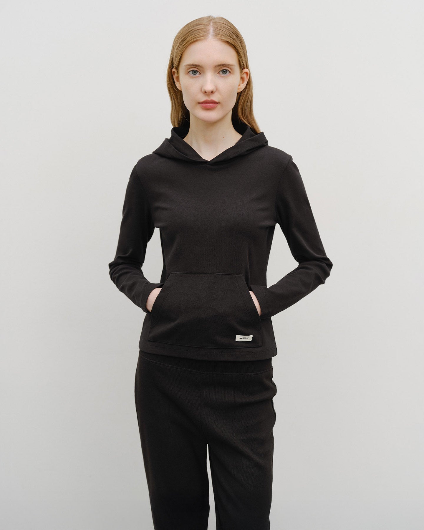 W BASIC HOODIE LONG SLEEVE