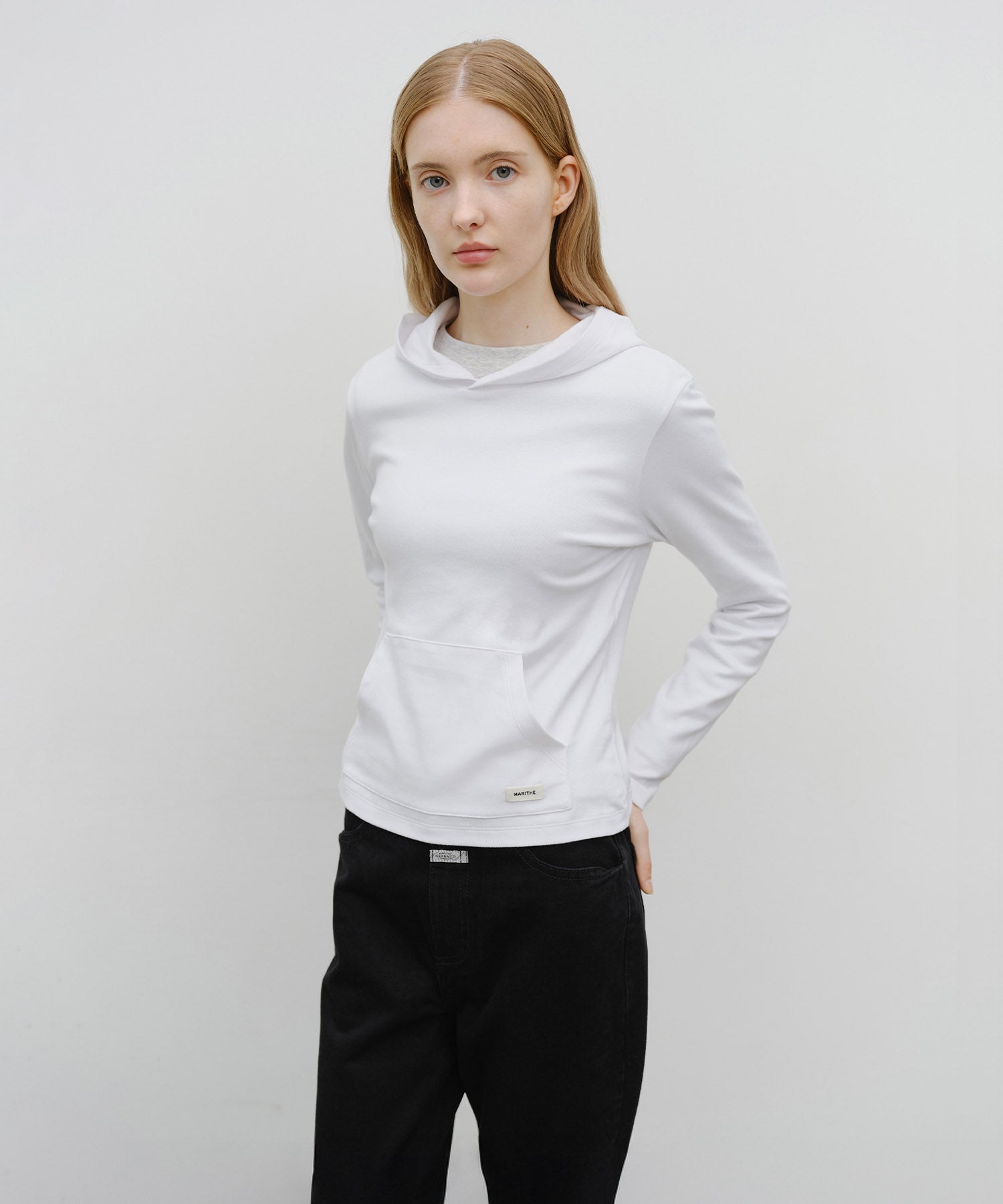 W BASIC HOODIE LONG SLEEVE
