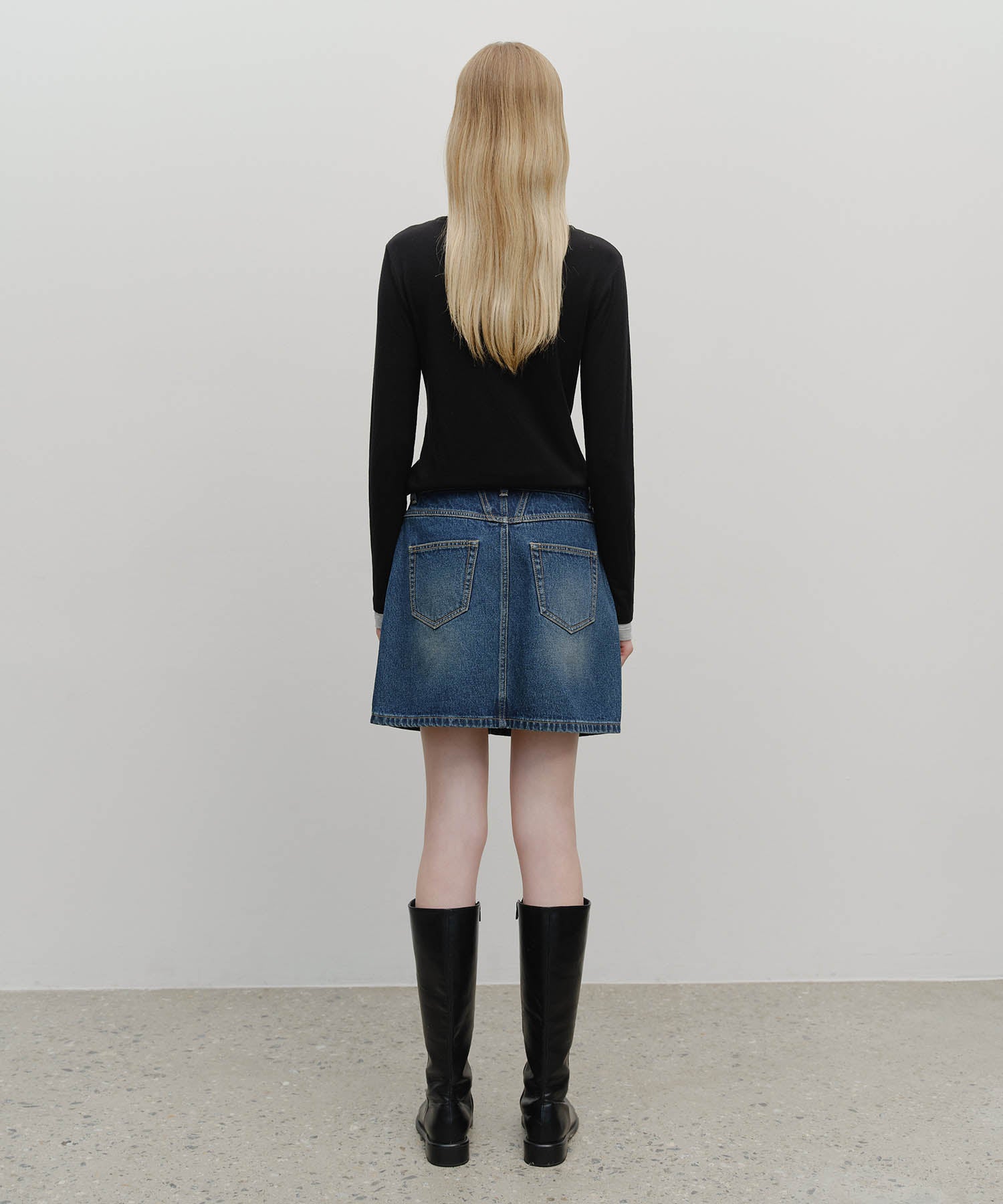 W DENIM MINI SKIRT