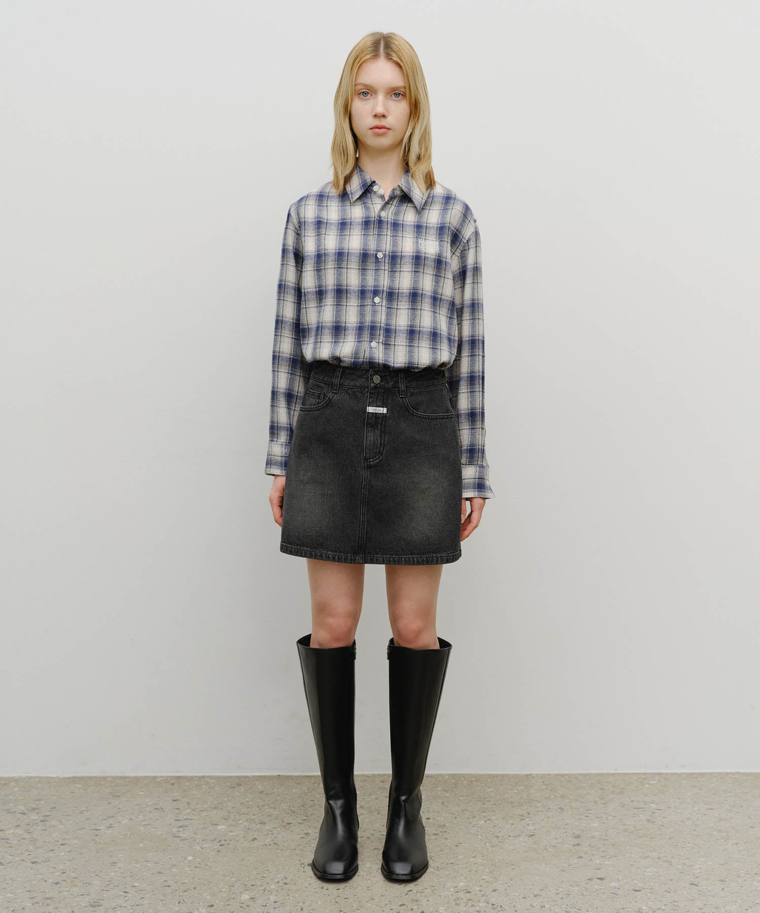 W DENIM MINI SKIRT