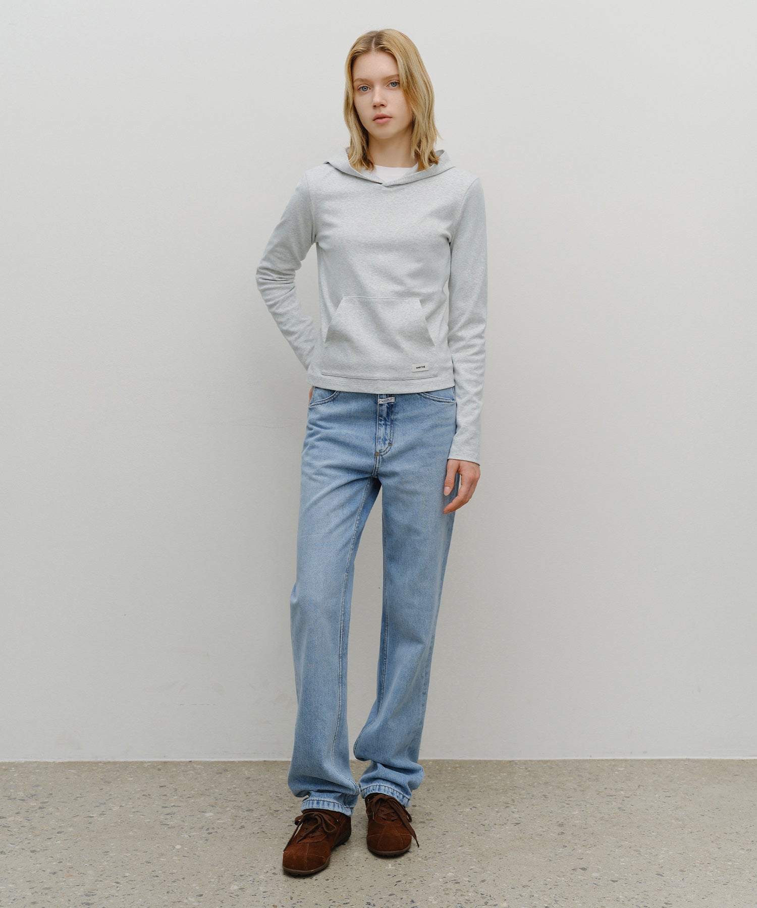 W BASIC HOODIE LONG SLEEVE