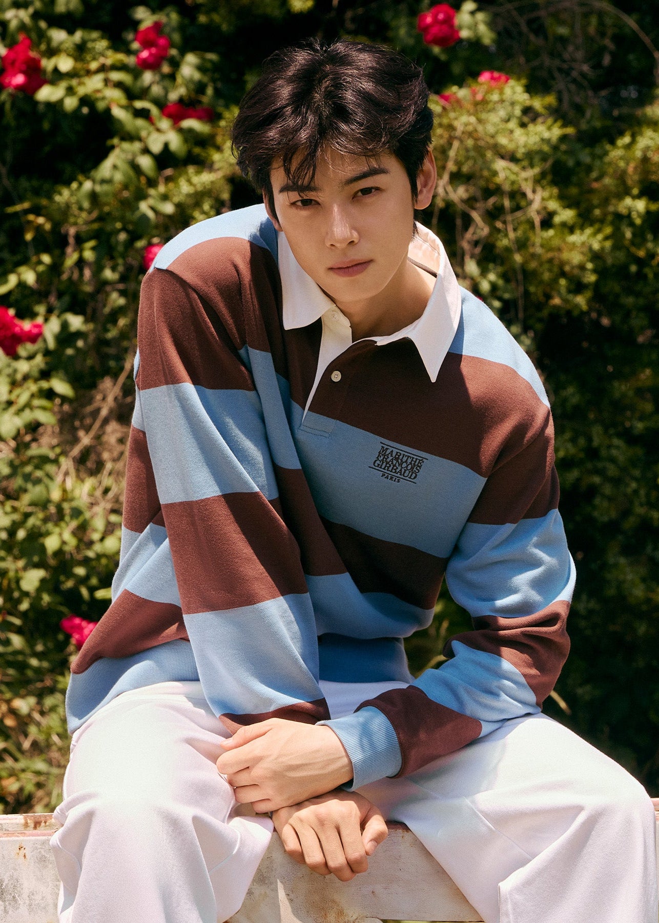 STRIPE RUGBY SWEATSHIRT