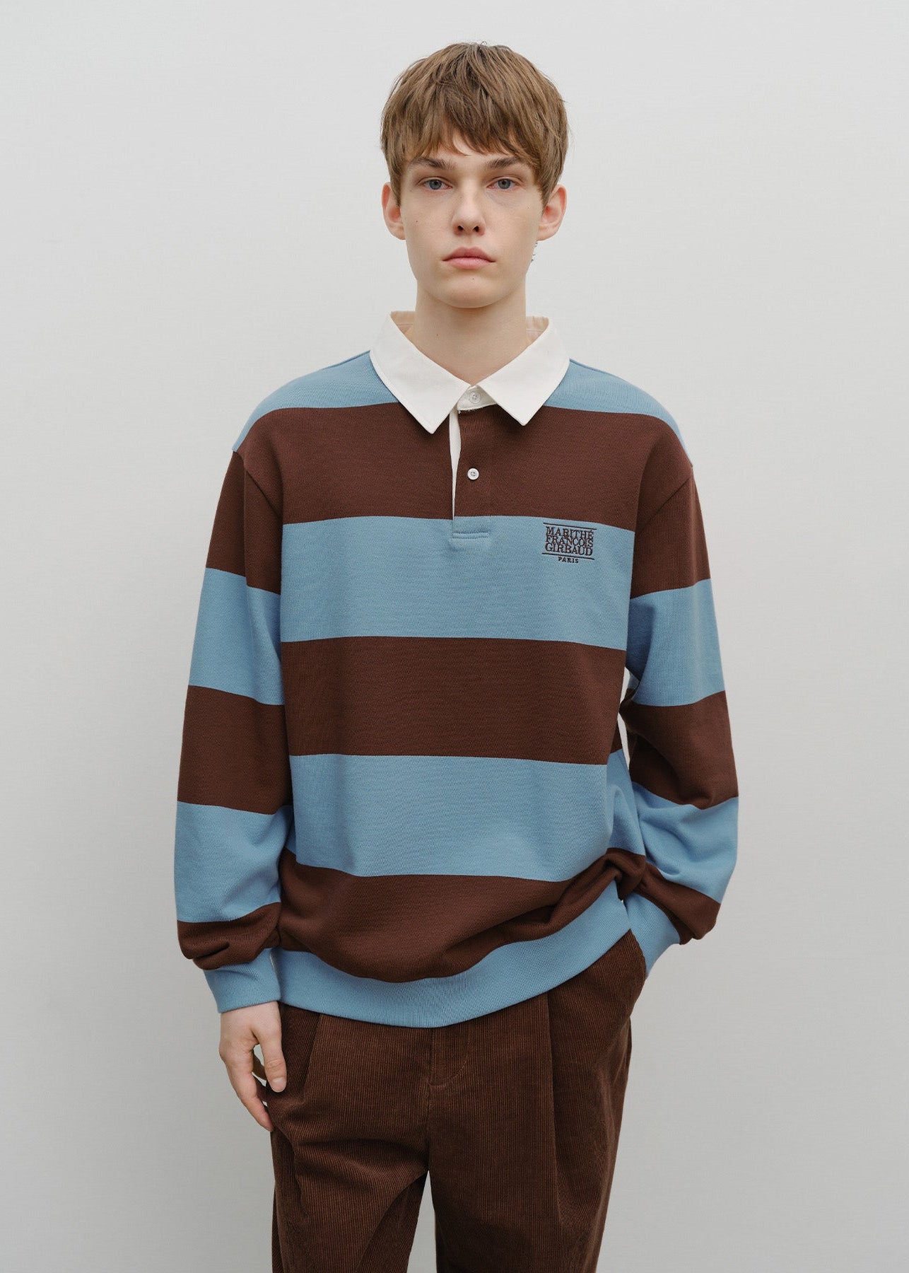 STRIPE RUGBY SWEATSHIRT