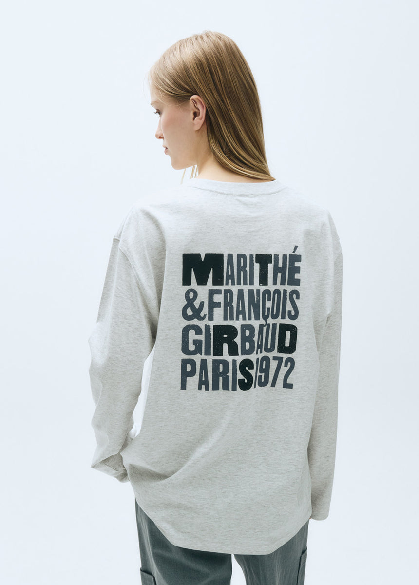フランス アンティーク シルバー マリッジ 1868年モノグラム文字 BOLD LOGO LONG SLEEVE