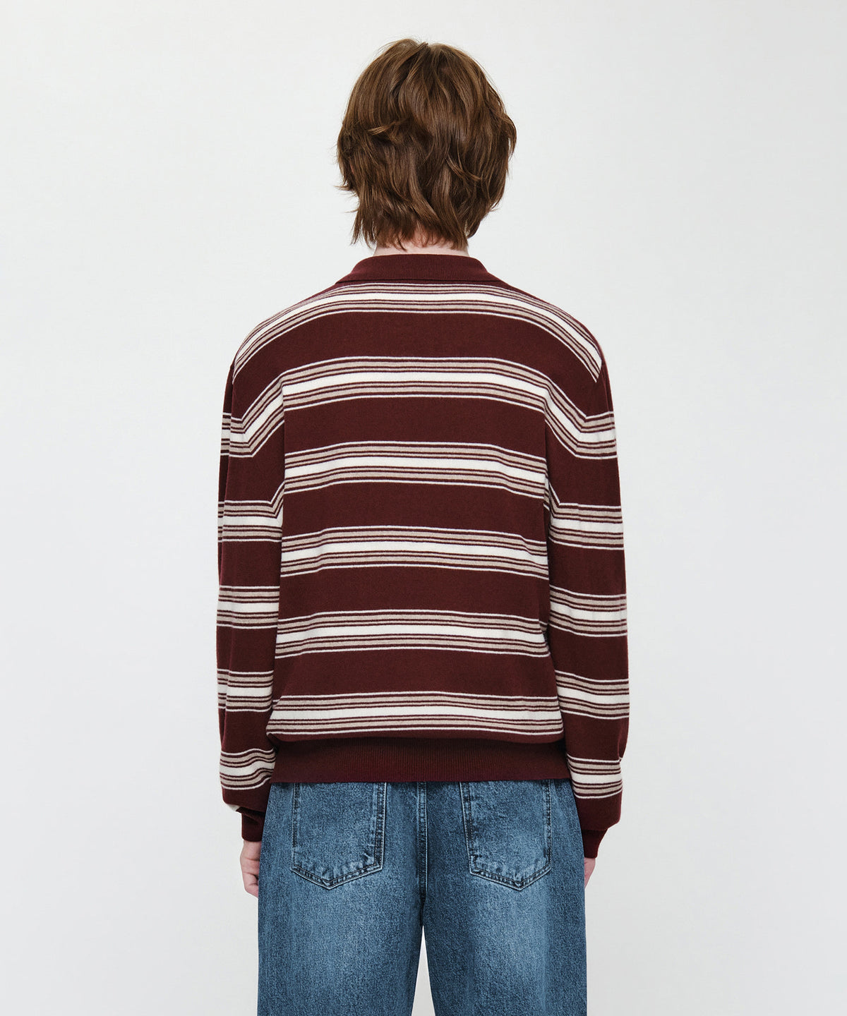 SMALL CLASSIC LOGO MULTI STRIPE POLO KNIT