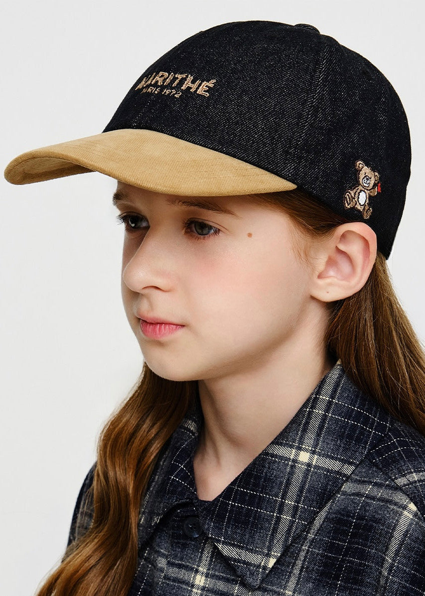 KIDS DENIM COLORBLOCK BALL CAP