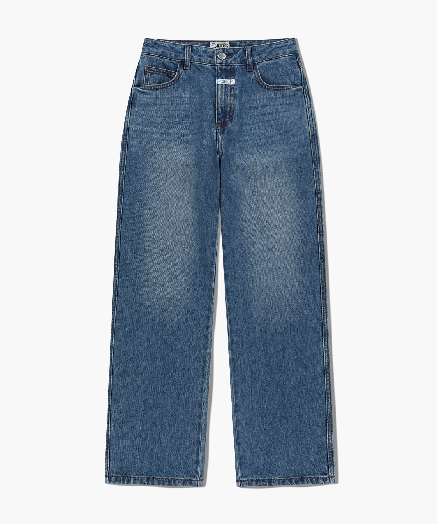 W HIGH STRAIGHT DENIM PANTS