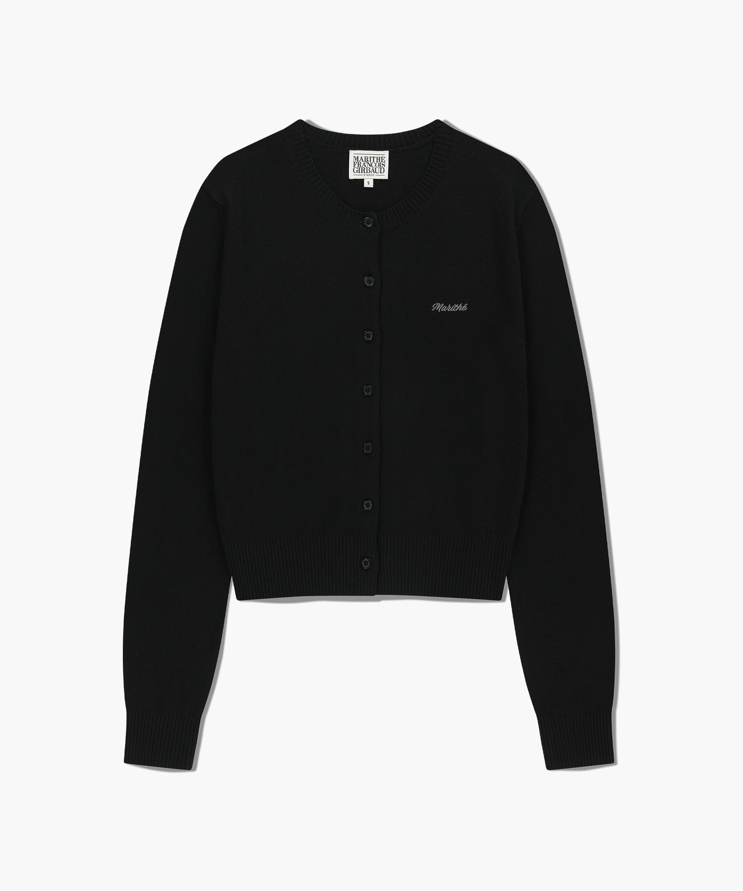 W HALF KNIT ROUND NECK CARDIGAN SET UP