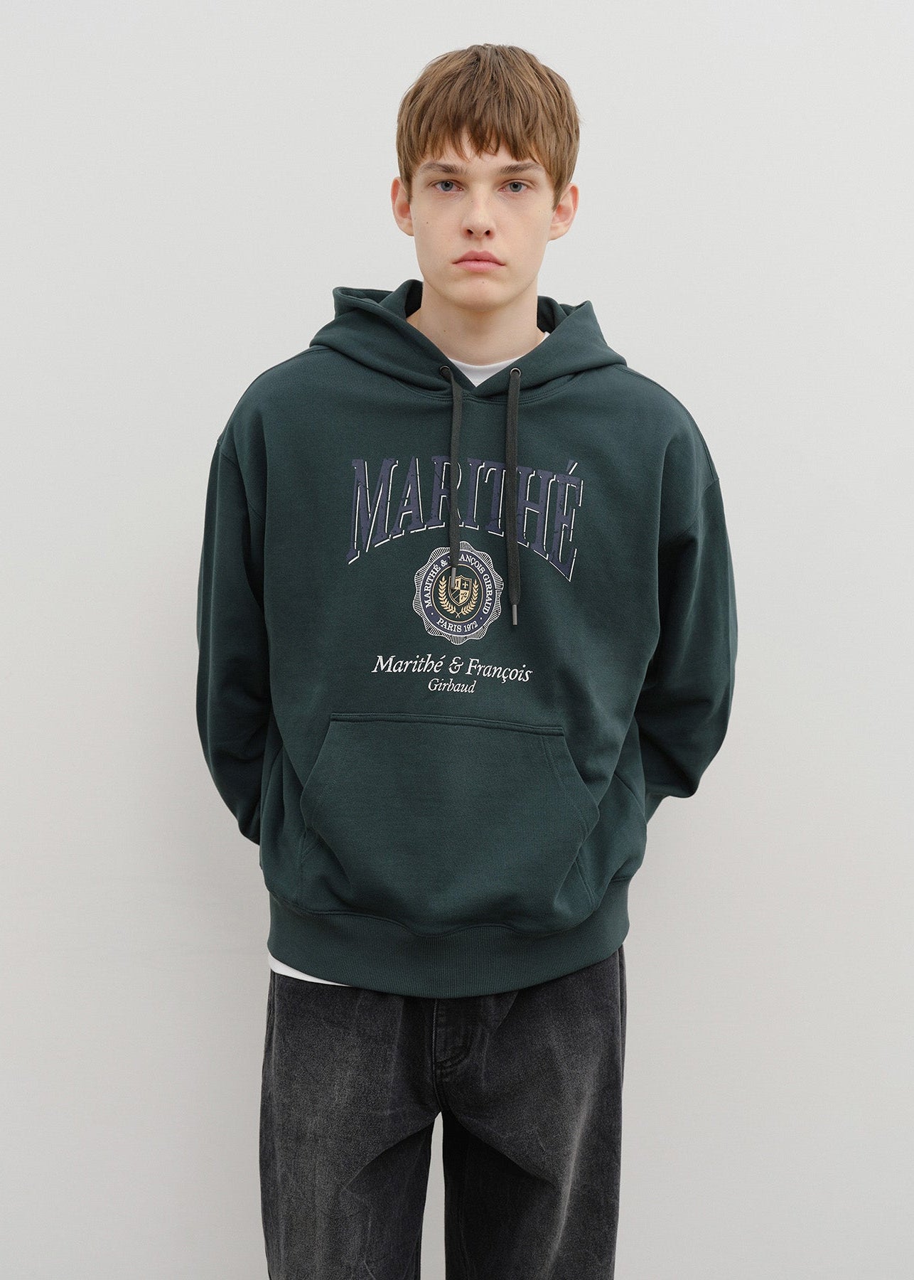 CREST CRACK LOGO OVERSIZED HOODIE