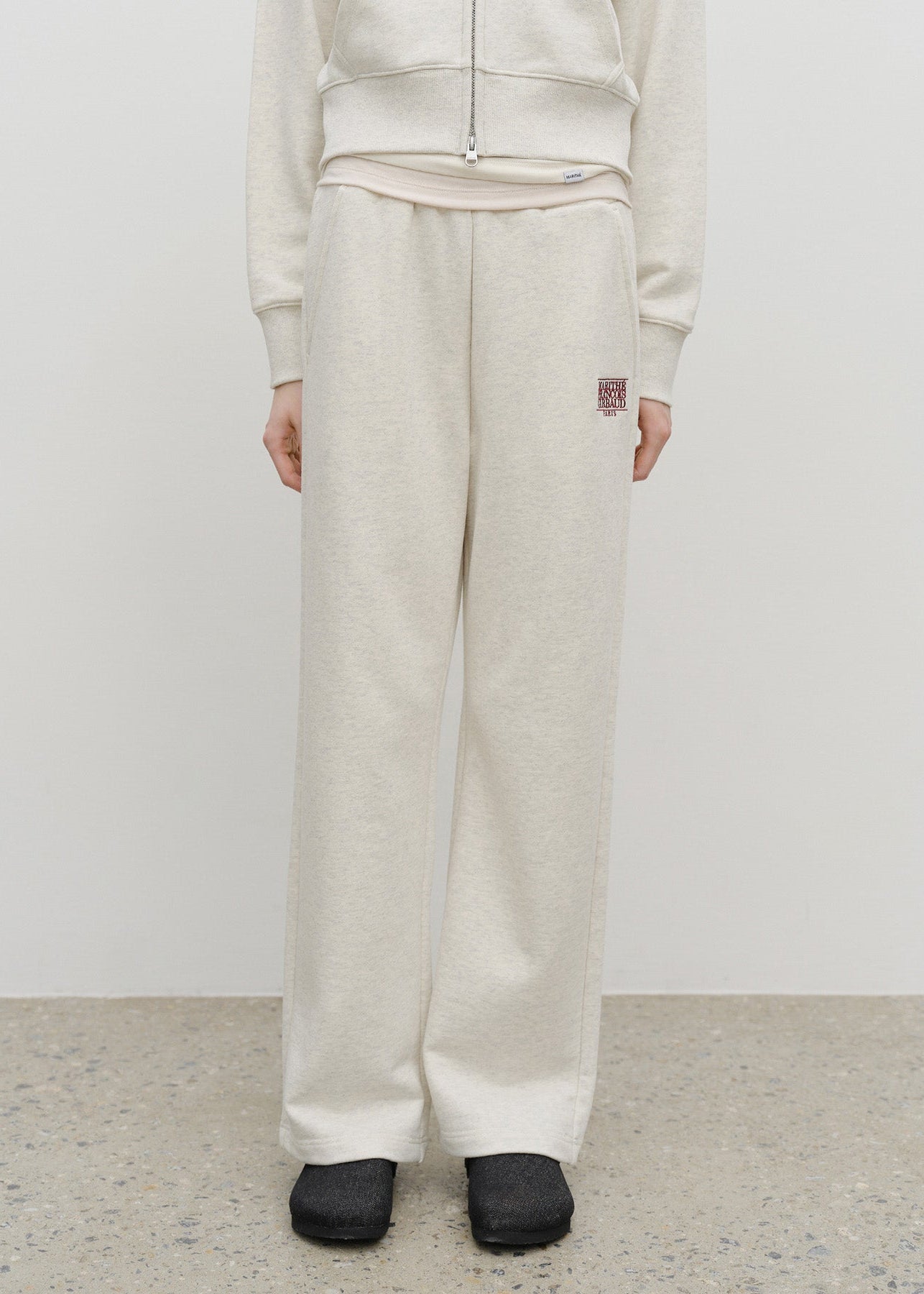 W EMBROIDERY CLASSIC LOGO SWEAT PANTS