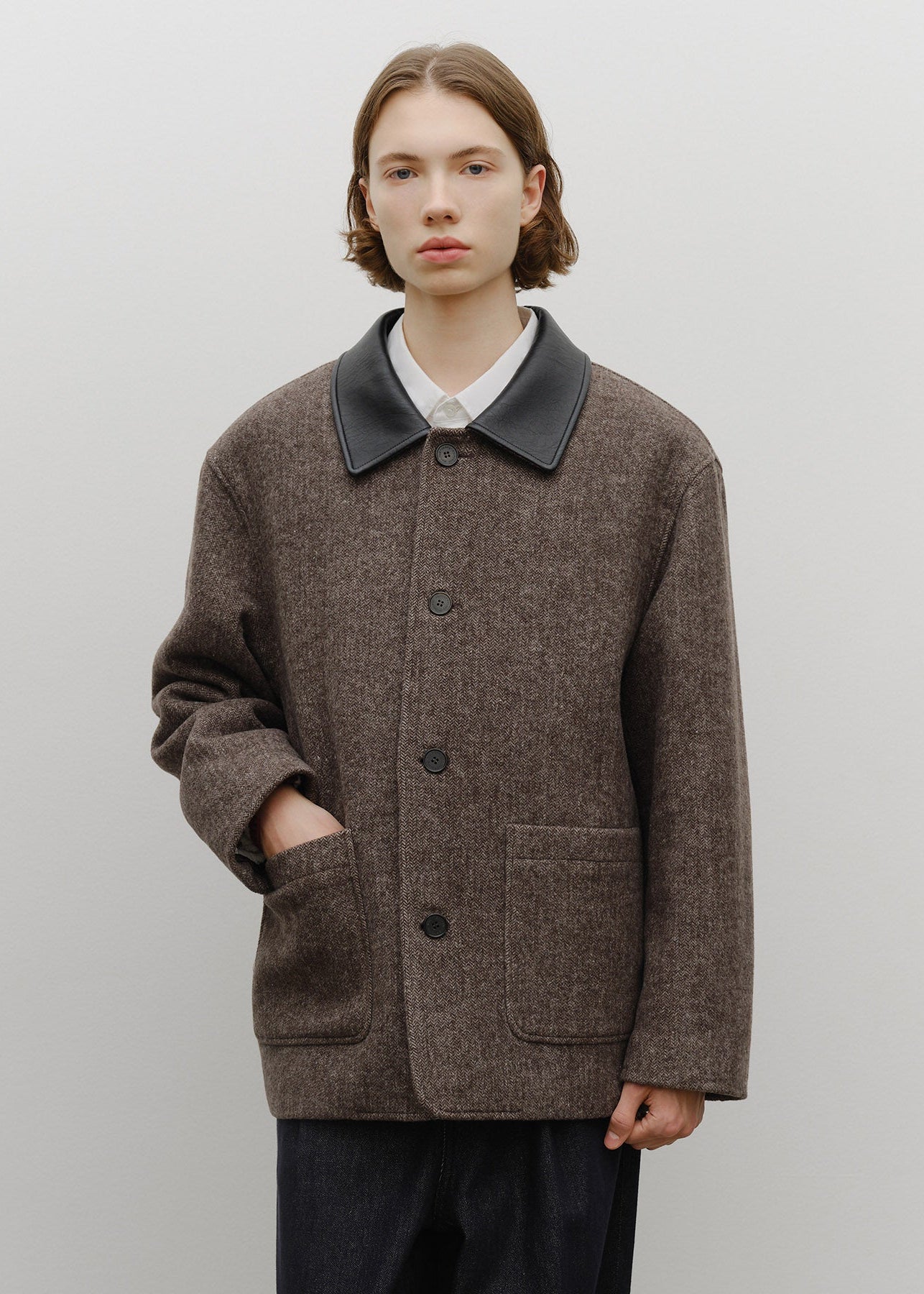 COLLAR POINT HALF COAT