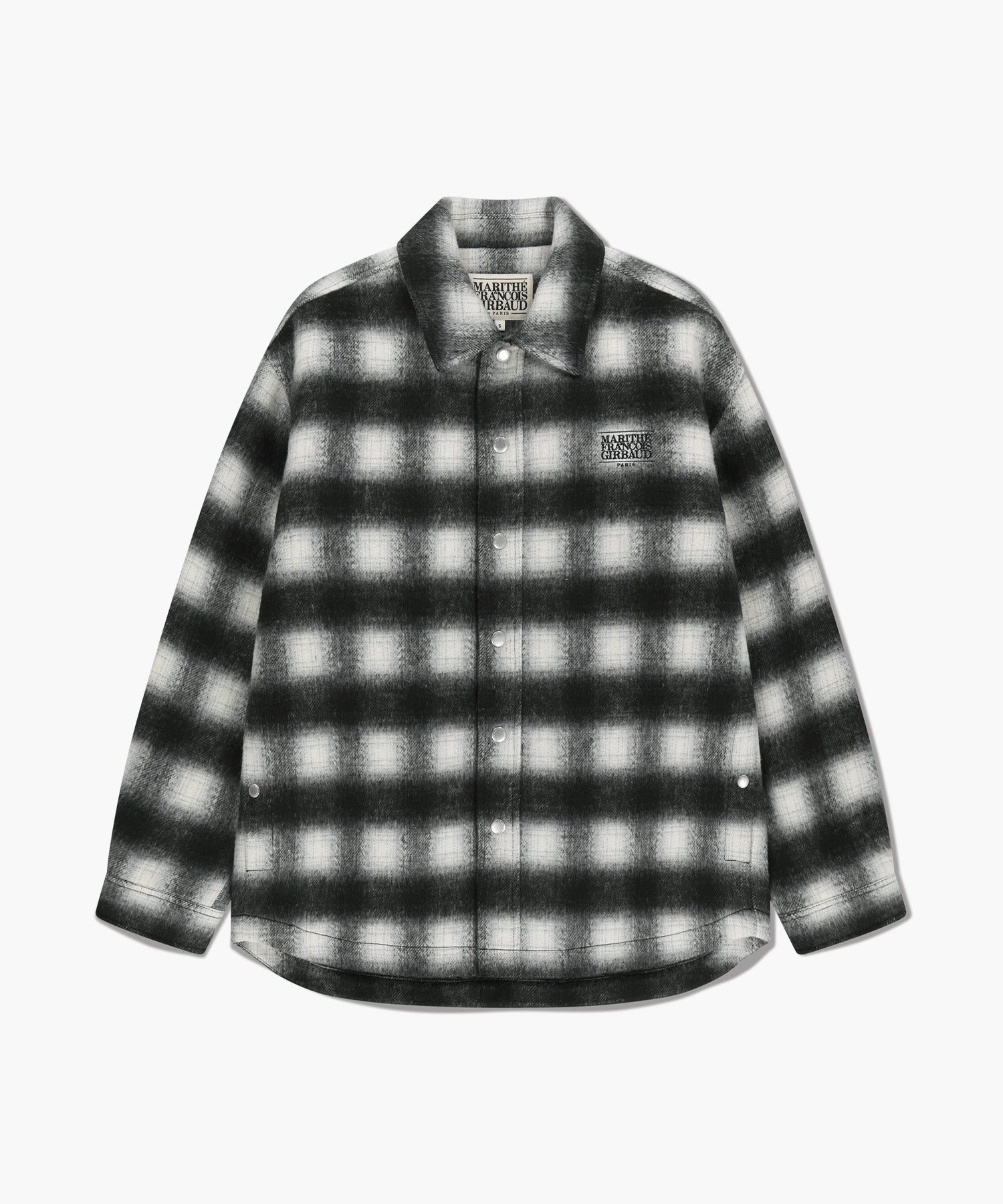 CLASSIC LOGO OVERSIZED FLANNEL CHECK SHIRT JACKET