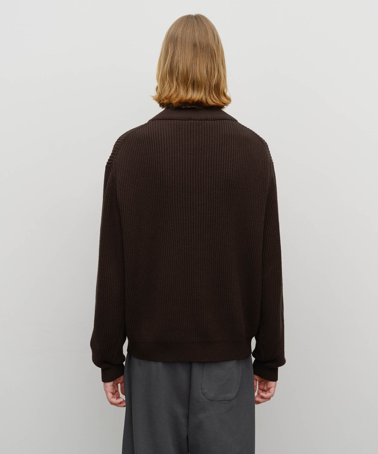 HALF NECK ZIPUP KNIT