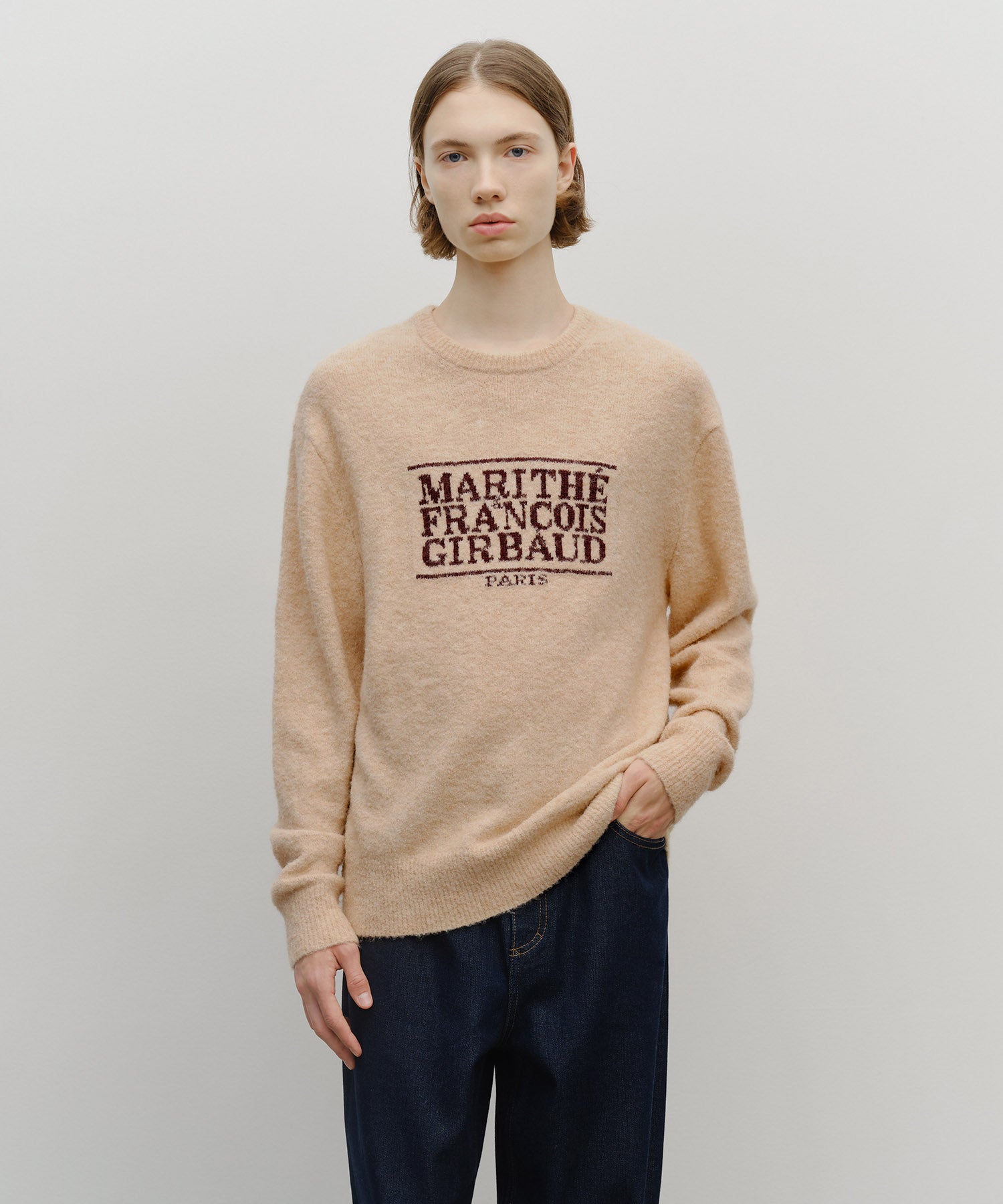 BOUCLE CLASSIC LOGO KNIT PULLOVER