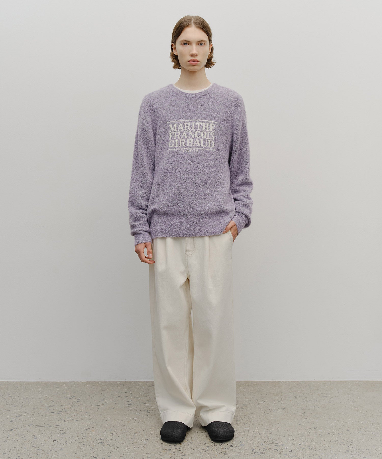 BOUCLE CLASSIC LOGO KNIT PULLOVER