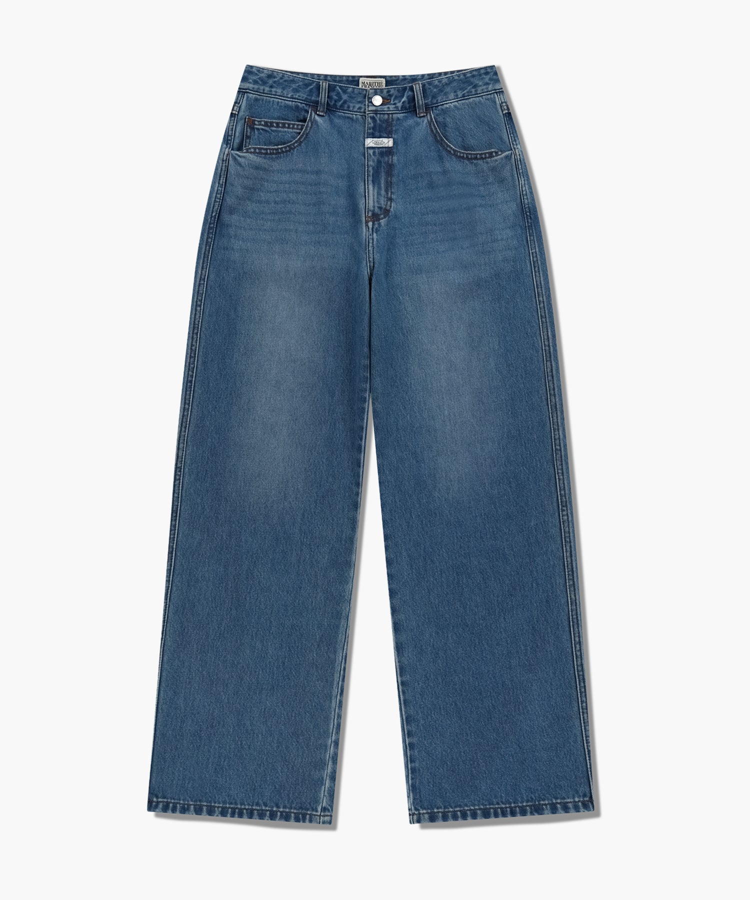 MARITHE＋FRANCOIS GIRBAUD ストレッチデニム　L M HIGH STRAIGHT DENIM PANTS