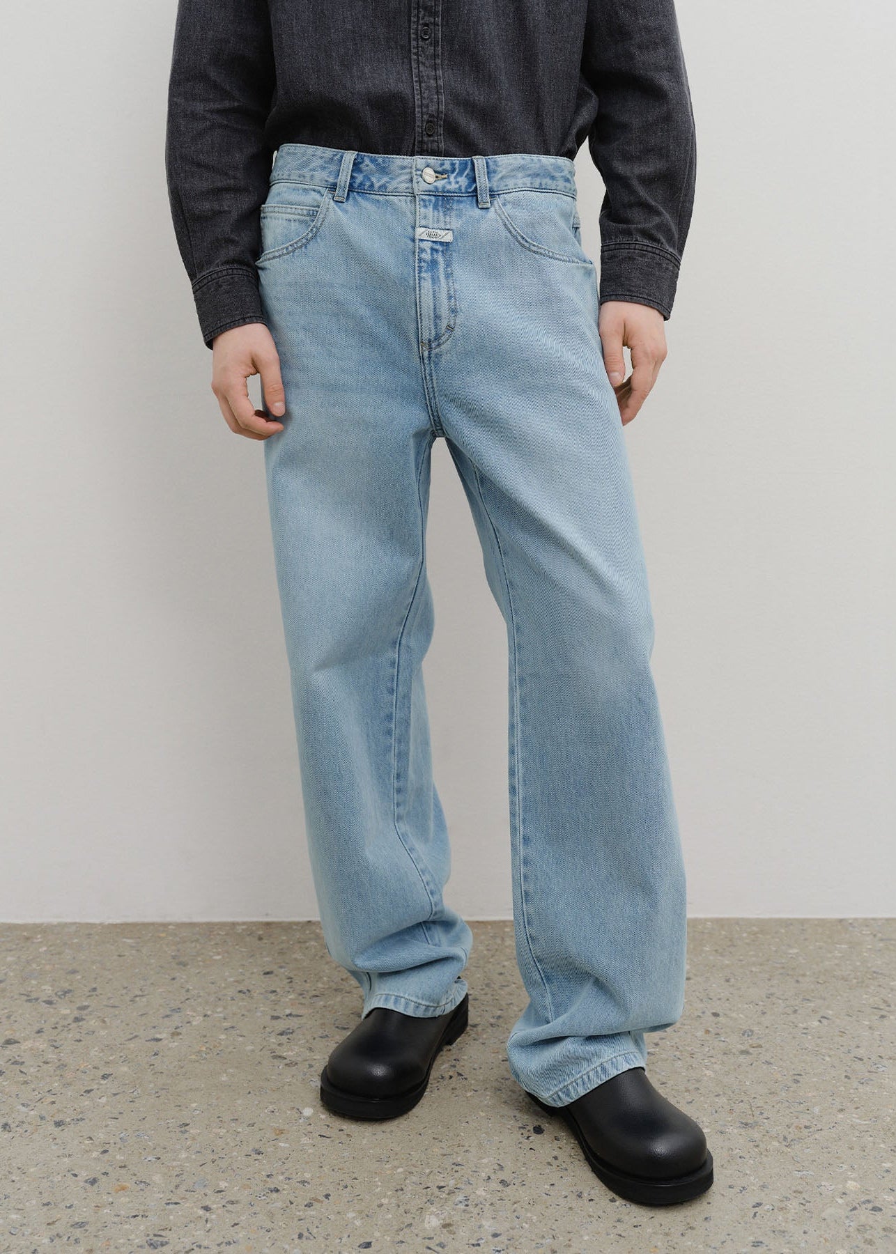 M HIGH STRAIGHT DENIM PANTS
