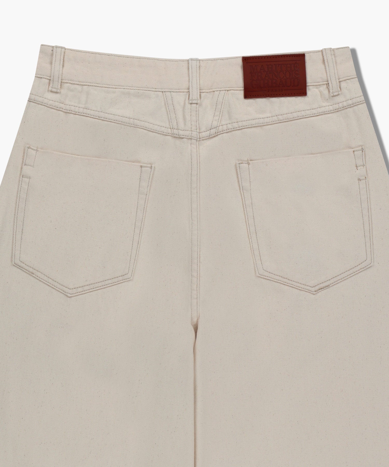 M LOW-WAIST TUCK WIDE DENIM PANTS