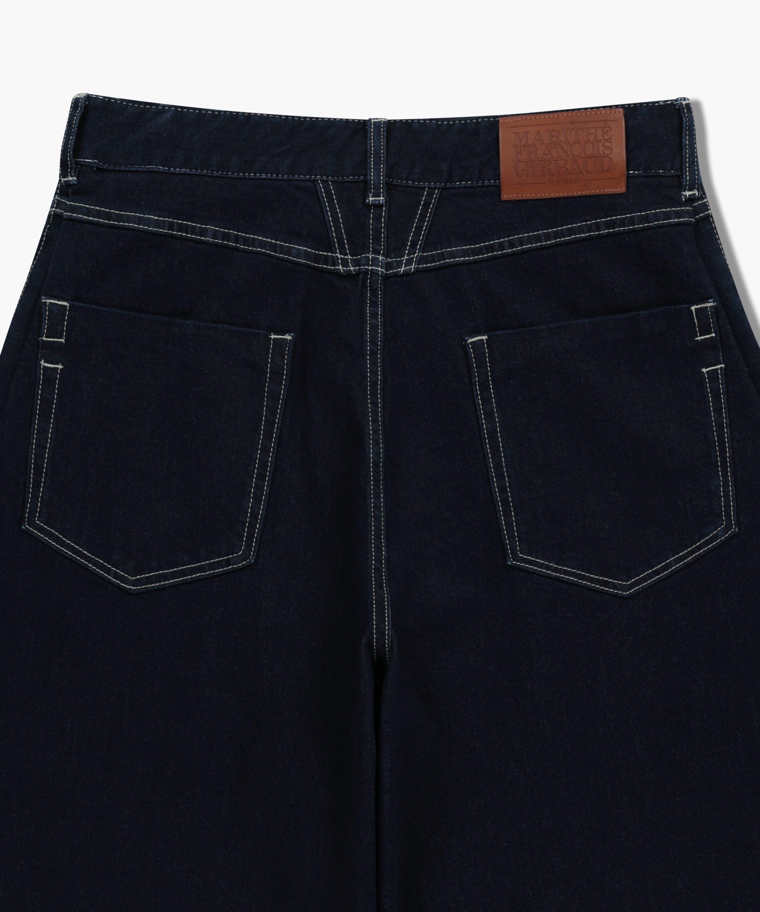 M LOW-WAIST TUCK WIDE DENIM PANTS