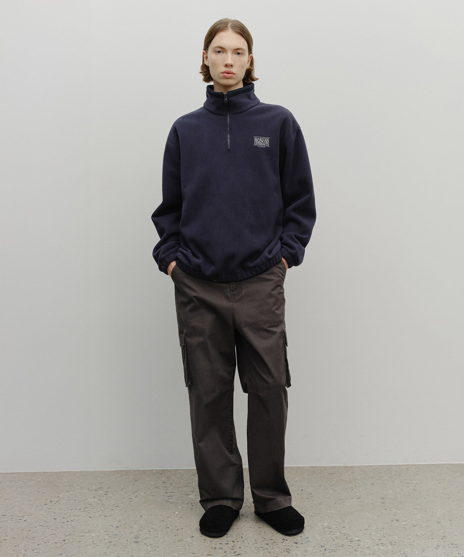 CLASSIC LOGO HALF NECK FLEECE SWEATSHIRT