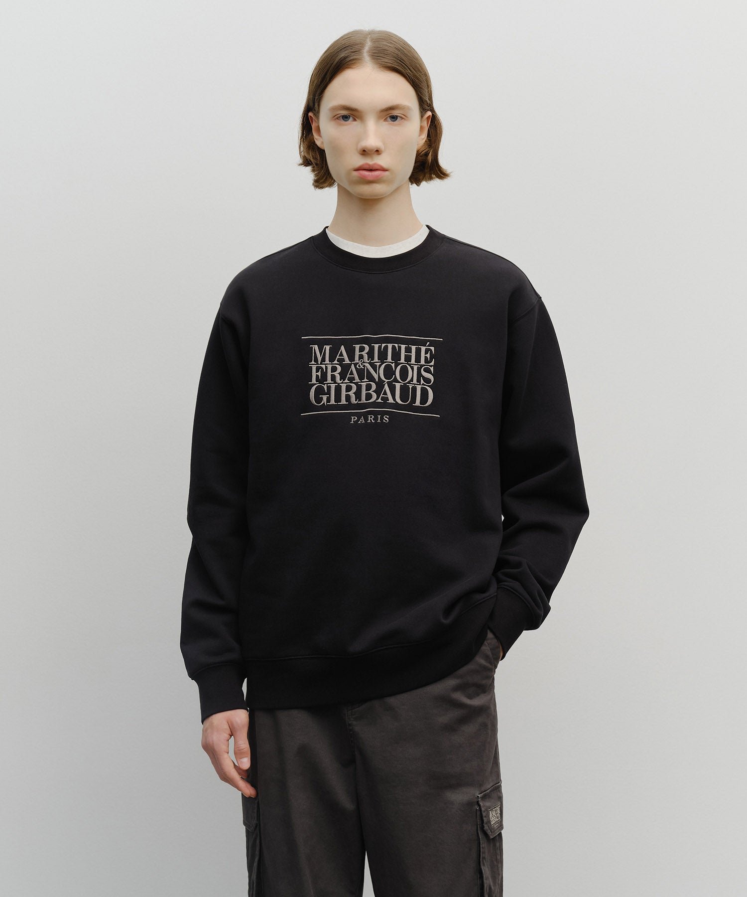 CLASSIC LOGO EMBROIDERY SWEATSHIRT (BRUSHED)