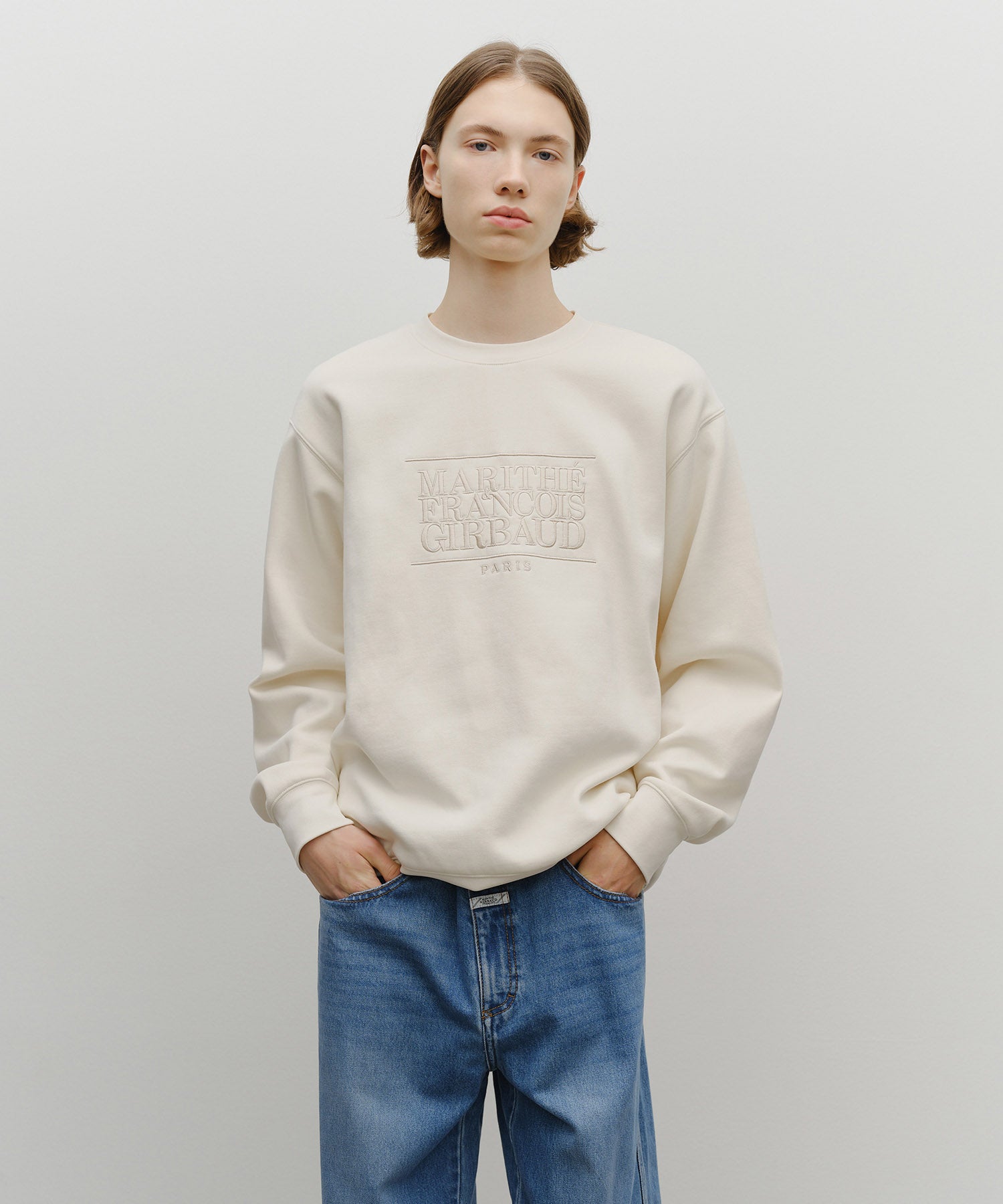 CLASSIC LOGO EMBROIDERY SWEATSHIRT (BRUSHED)