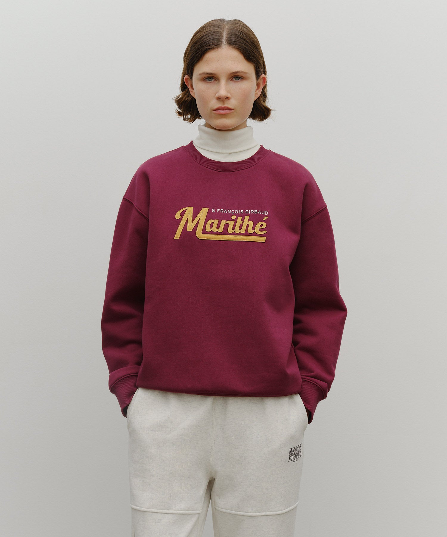 APPLIQUE LOGO OVERSIZED SWEATSHIRT (BRUSHED)