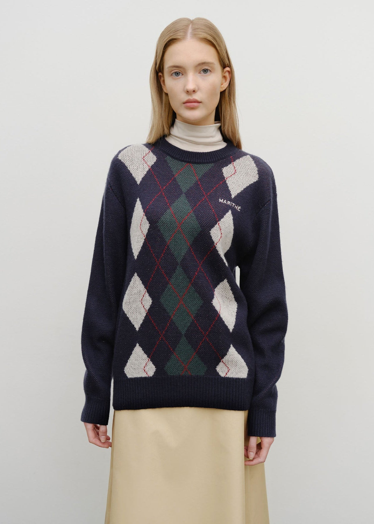 ARGYLE JQD KNIT PULLOVER