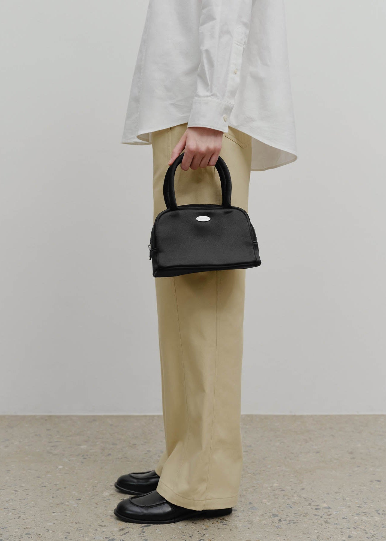 CLASSIC LOGO SATIN MINI TOTE BAG