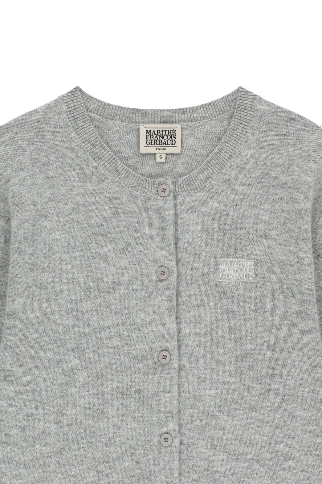 W SMALL CLASSIC LOGO ROUND NECK CARDIGAN SET UP