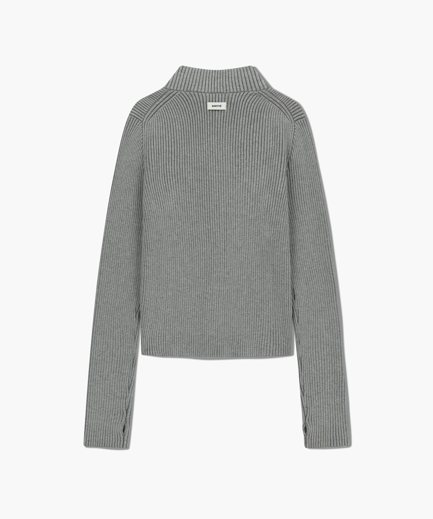 W TWO WAY HIGH NECK ZIPUP CARDIGAN