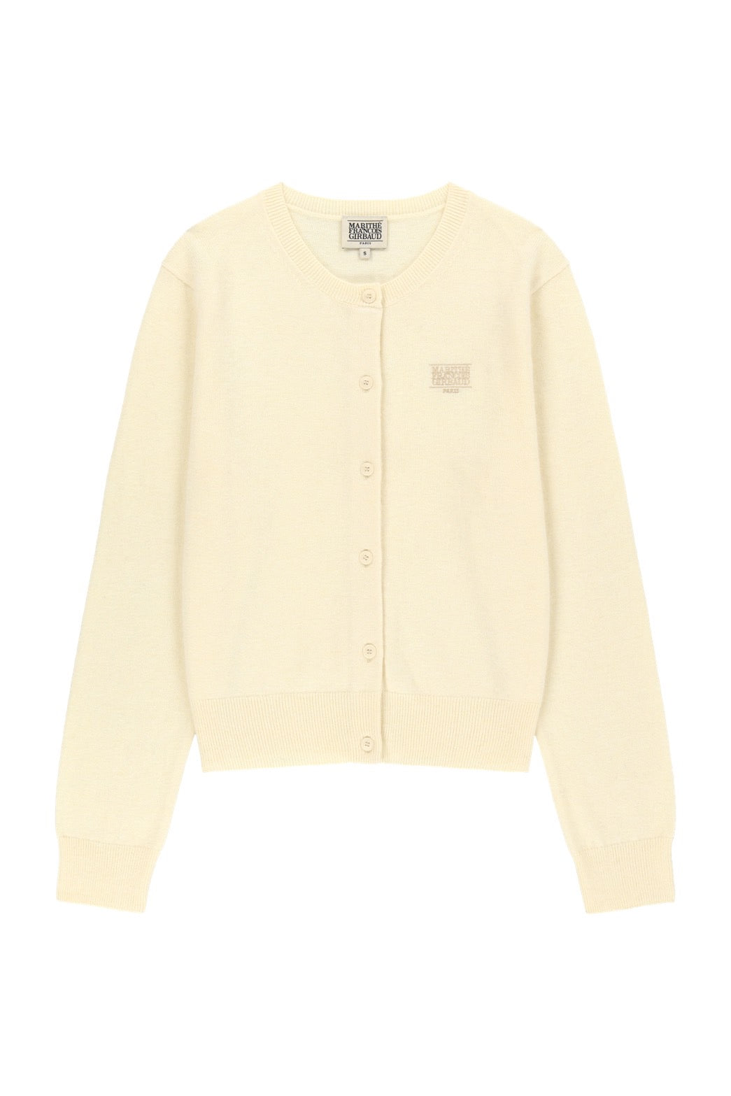 W SMALL CLASSIC LOGO ROUND NECK CARDIGAN SET UP